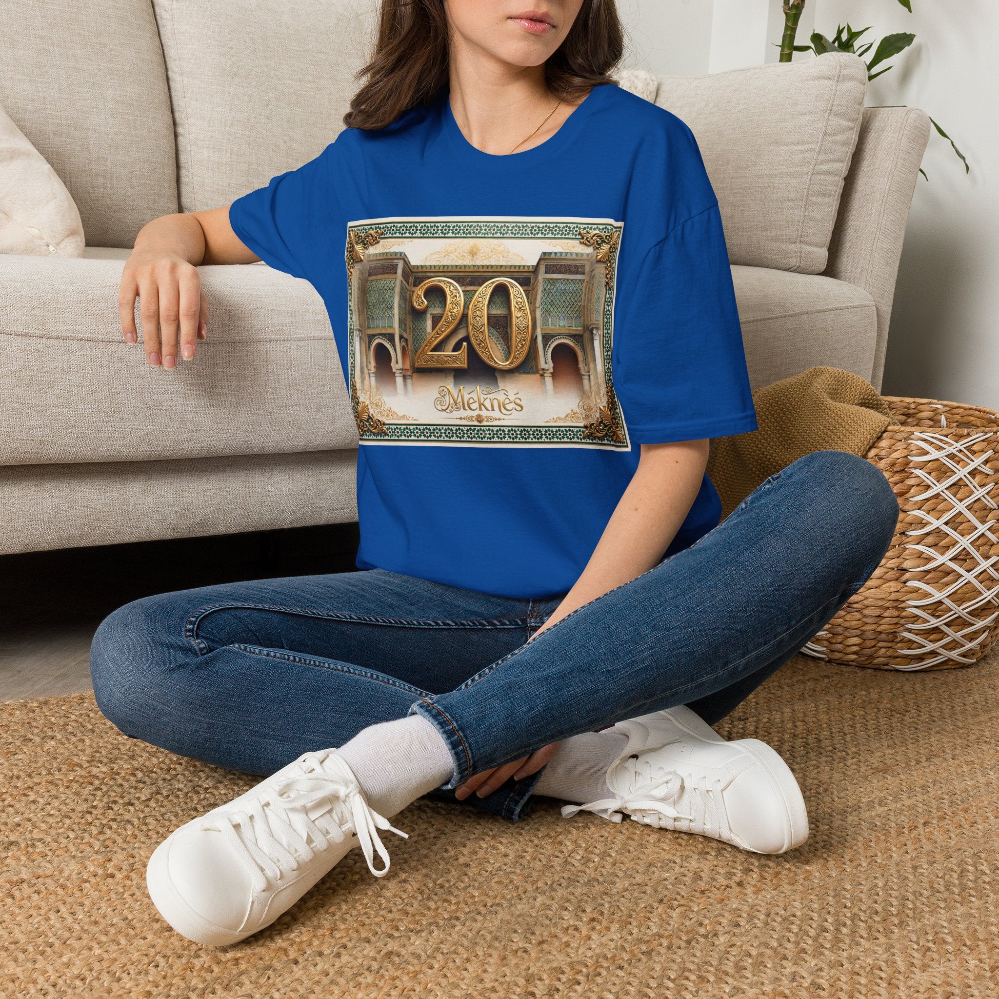 20th Birthday Moroccan Palace T-Shirt — Gold Zellige Anniversary Graphic Tee - LUMÏA