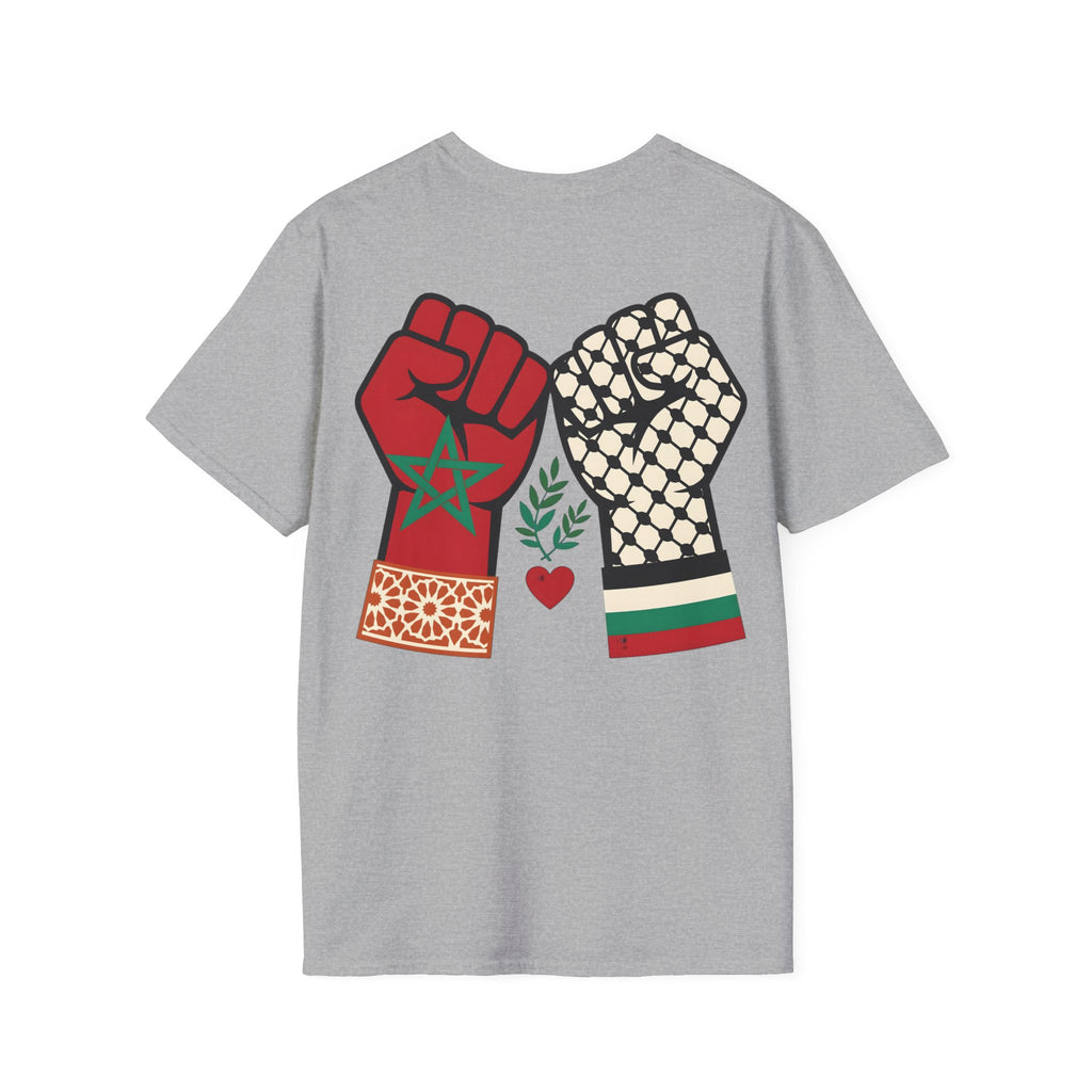 T-shirt Maroc & Palestine – Solidarité - LUMÏA
