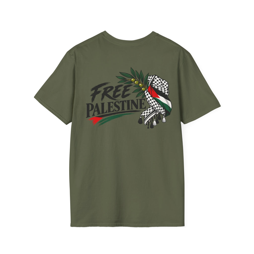 T-shirt Palestine – Motif Dôme du Rocher, branches d’olivier et drapeau - LUMÏA