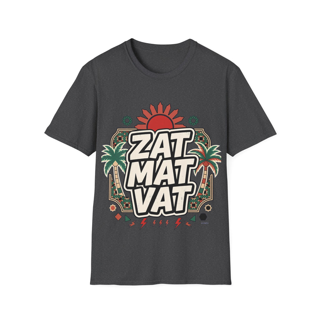 ZAT MAT VAT Graphic T-Shirt — Retro Sun & Palm Beach Vibe Tee - LUMÏA