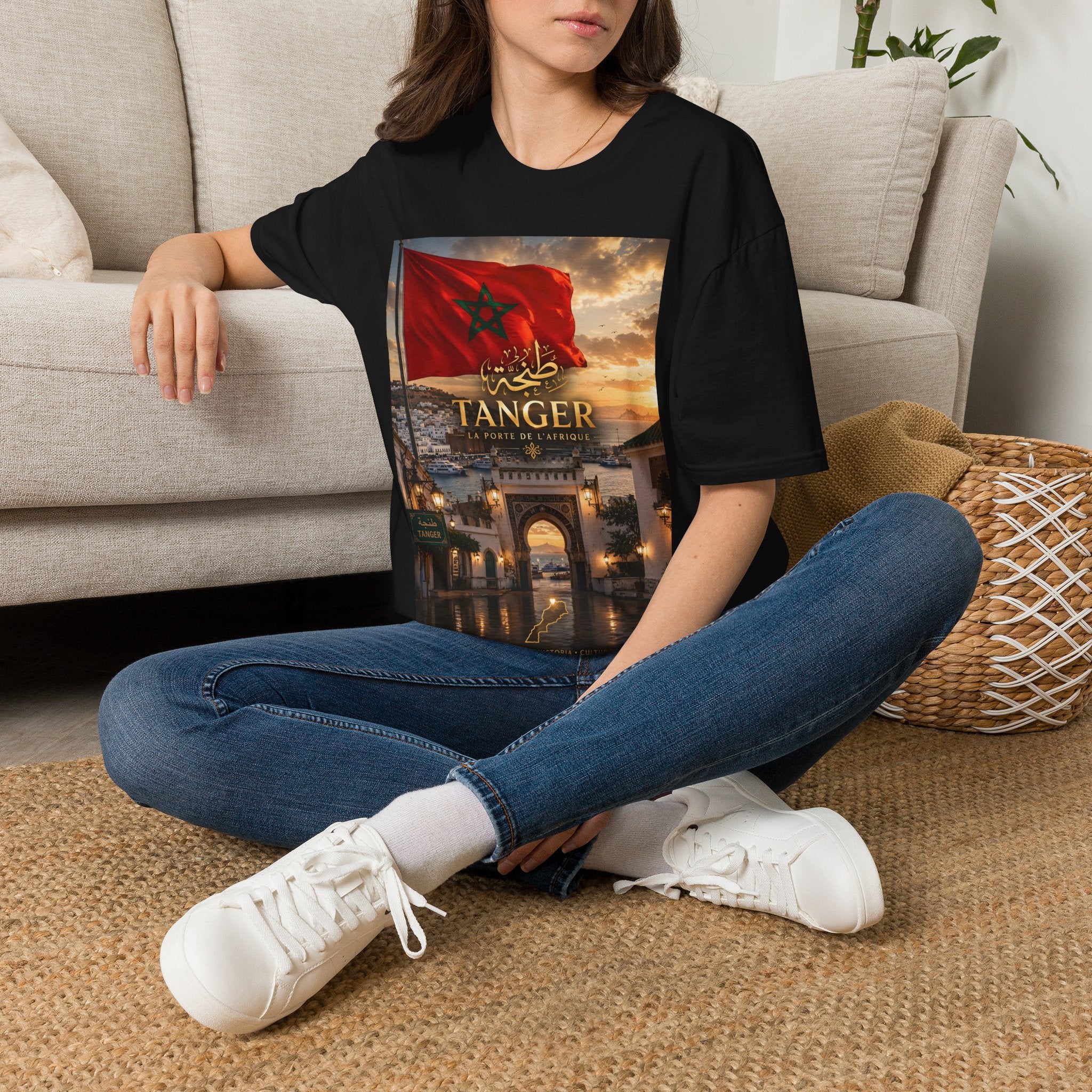 Tanger Flag T‑Shirt — Moroccan Sunset Graphic Tee