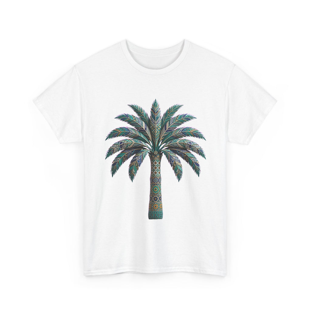 Palm Tree Graphic Tee — Tropical Botanical Palm Print T-Shirt