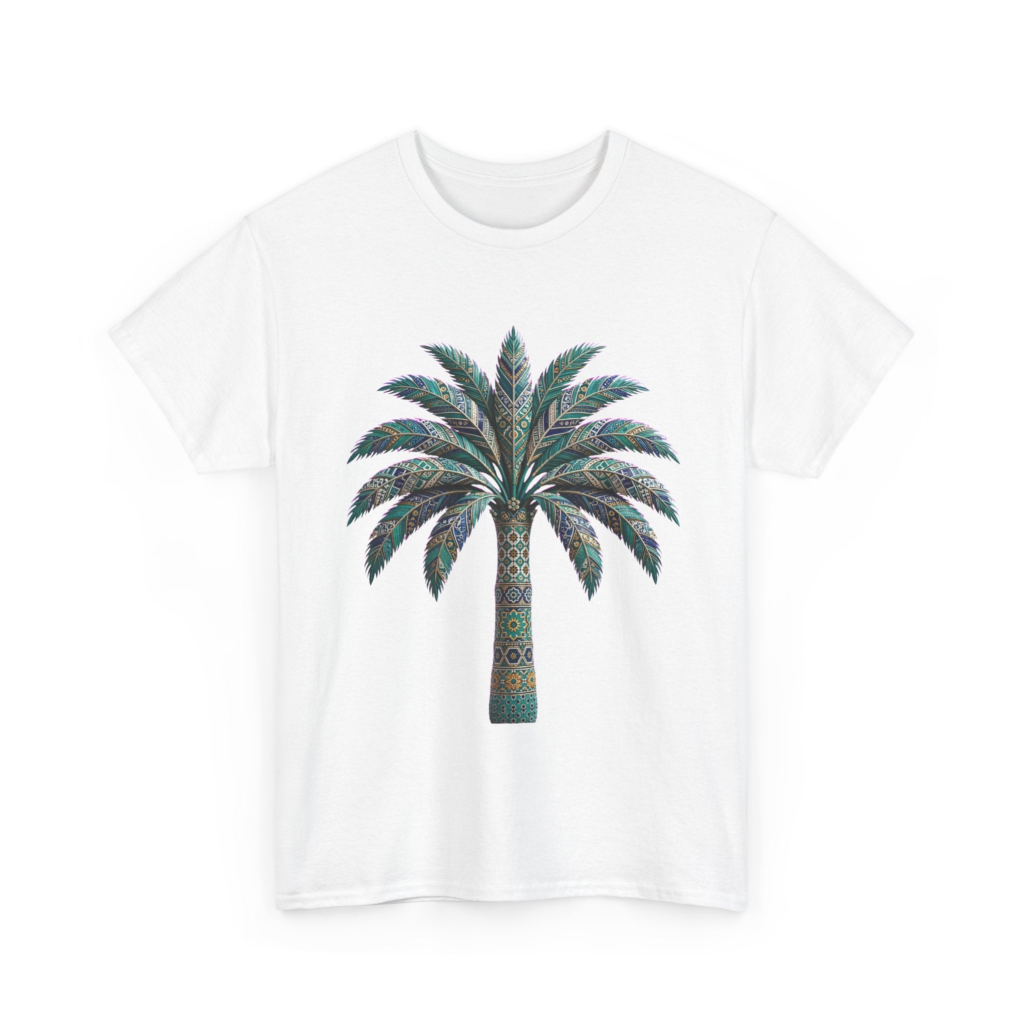 Palm Tree Graphic Tee — Tropical Botanical Palm Print T-Shirt