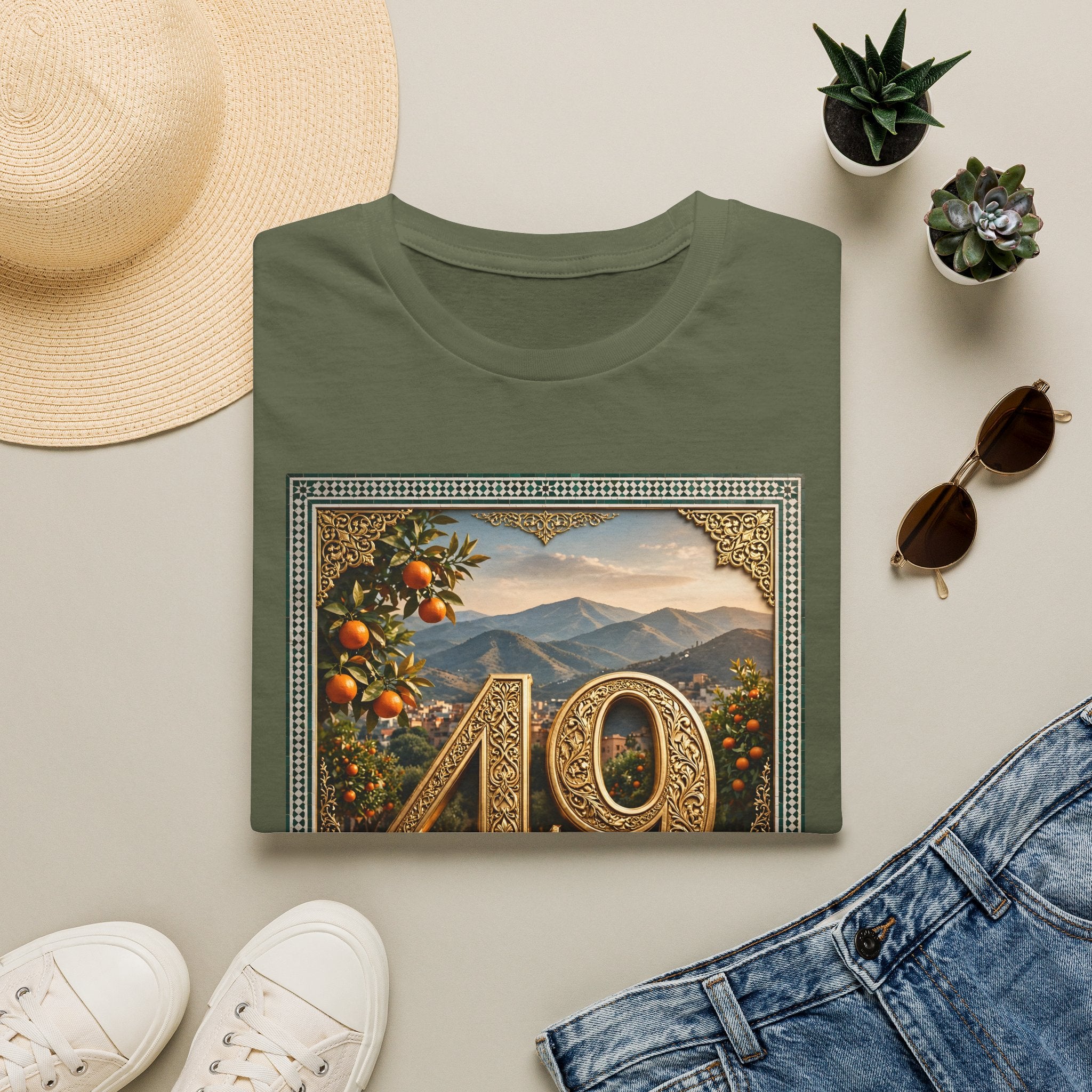 Vintage Floral Number T‑Shirt — Personalized 40/49 Birthday Tee - LUMÏA