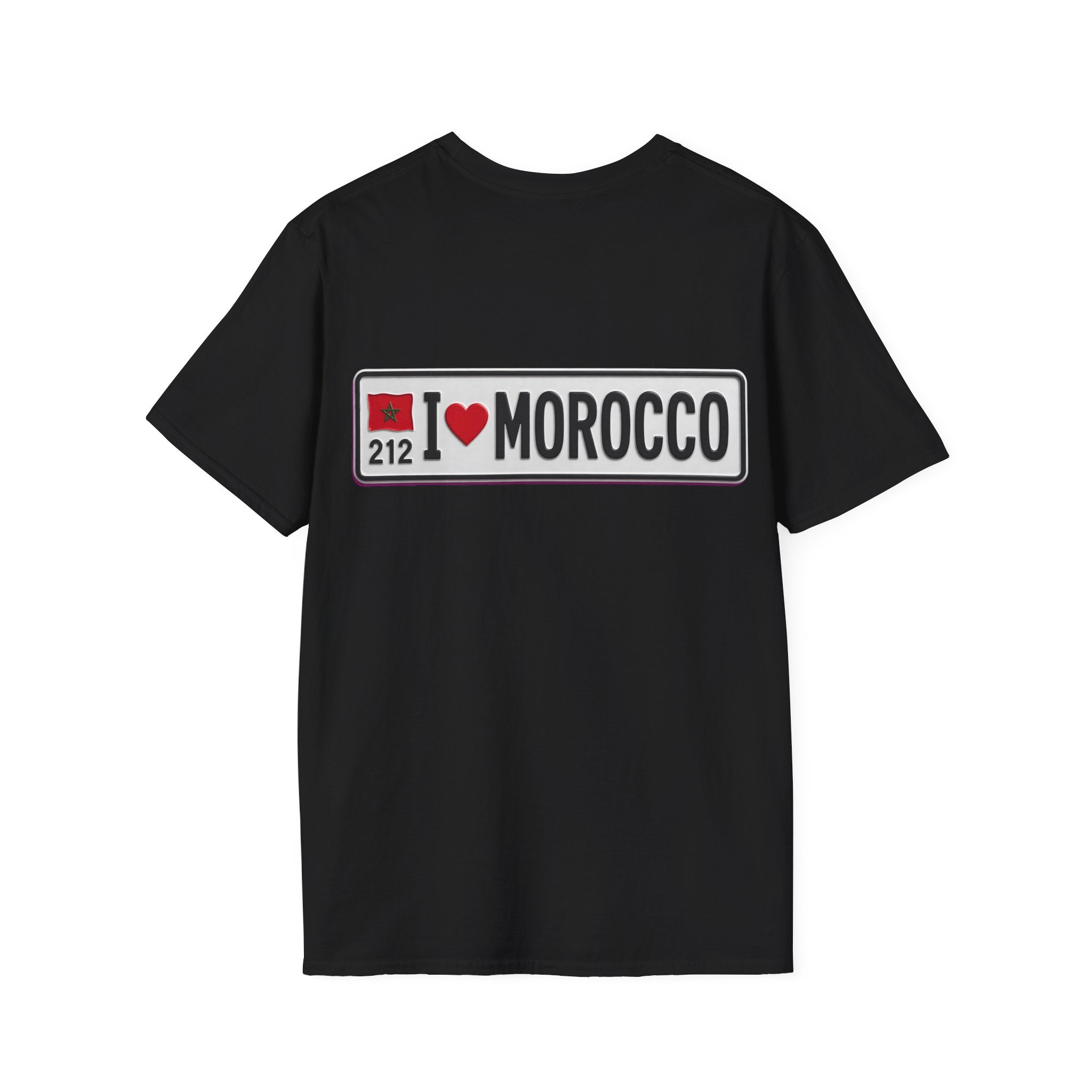 Morocco 212 License Plate T-Shirt — Minimal Vintage Auto Tee