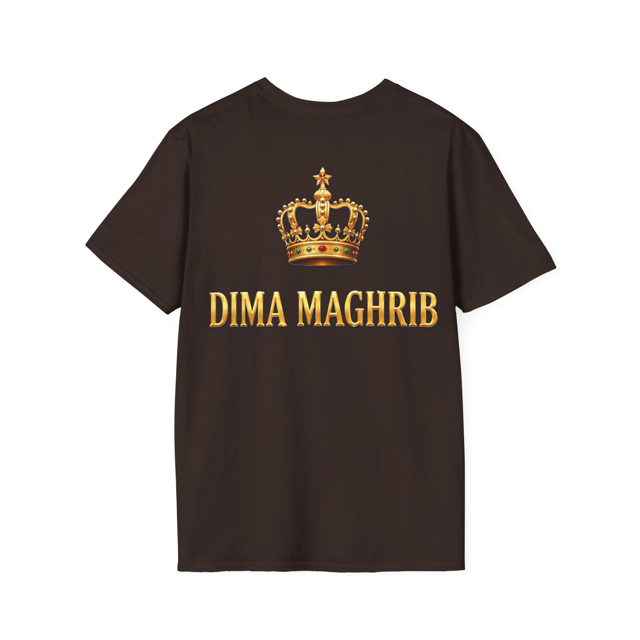 Crown Name T‑Shirt — "Dima Maghre" Embroidered Royal Chest Tee