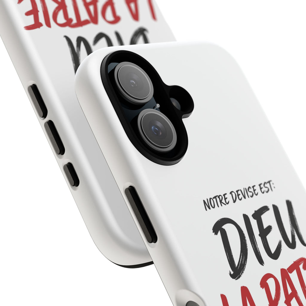 Phone Case - "Notre Devise Est: Dieu, La Patrie, Le Roi" French Patriotic Morocco Design