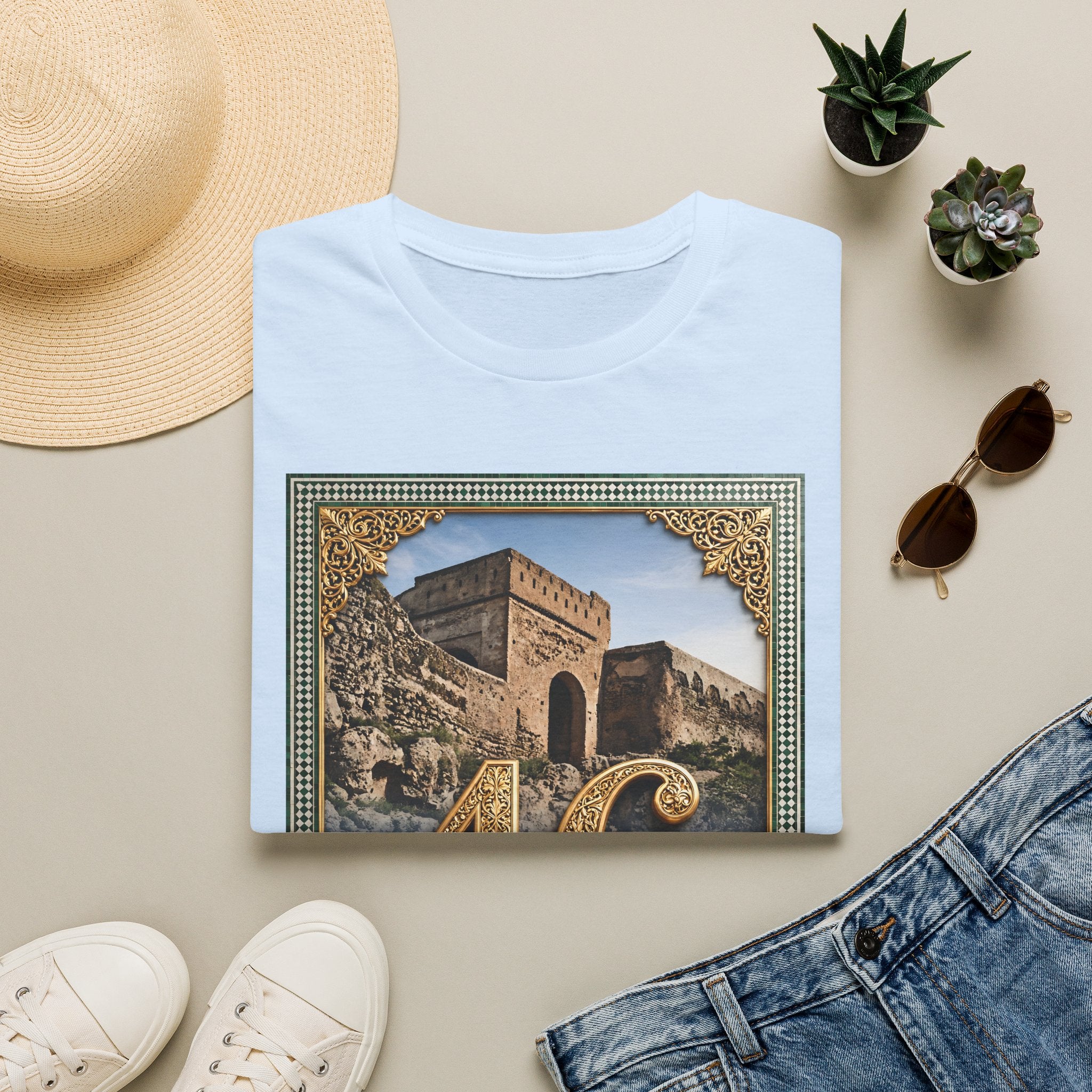 46 Meknès Ramparts T-Shirt — Moroccan Ancient Walls Graphic Tee - LUMÏA