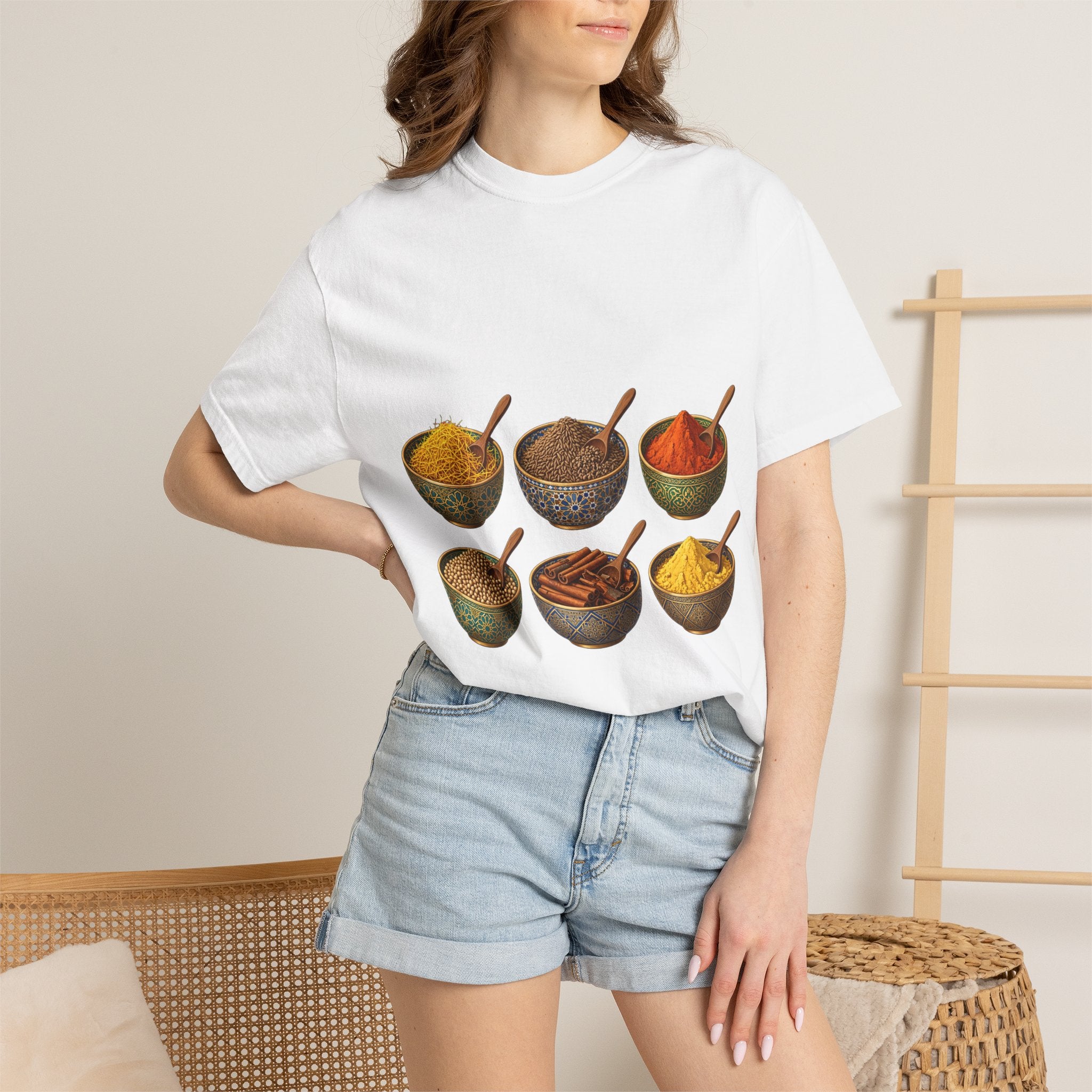 Spice Bowls T-Shirt — Vintage Market Indian Spice Illustration Tee