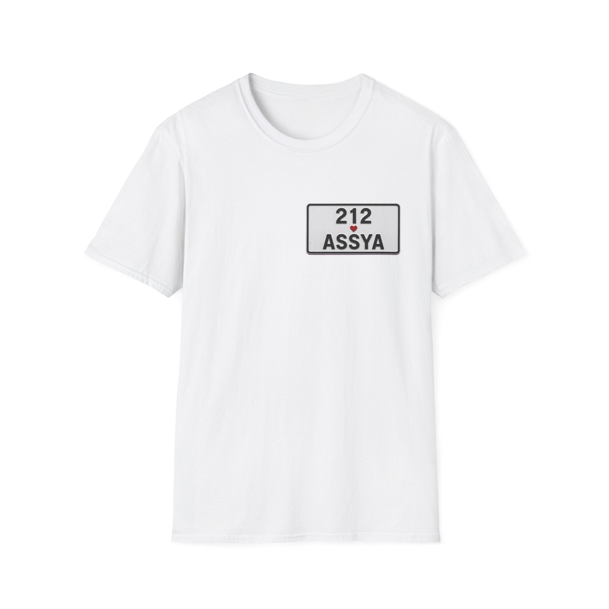 212 Assya Nameplate T‑Shirt — Personalized City Number Tee - LUMÏA