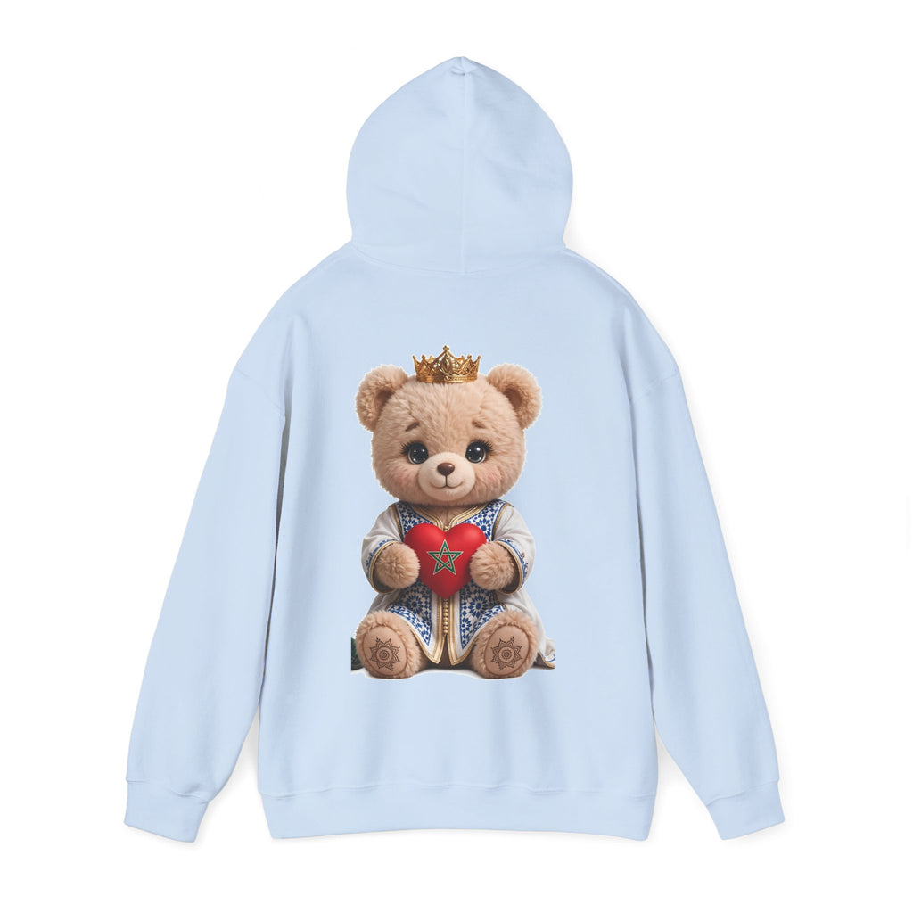 Teddy Bear Hoodie — Cute Crowned Bear Holding Heart Pullover - LUMÏA