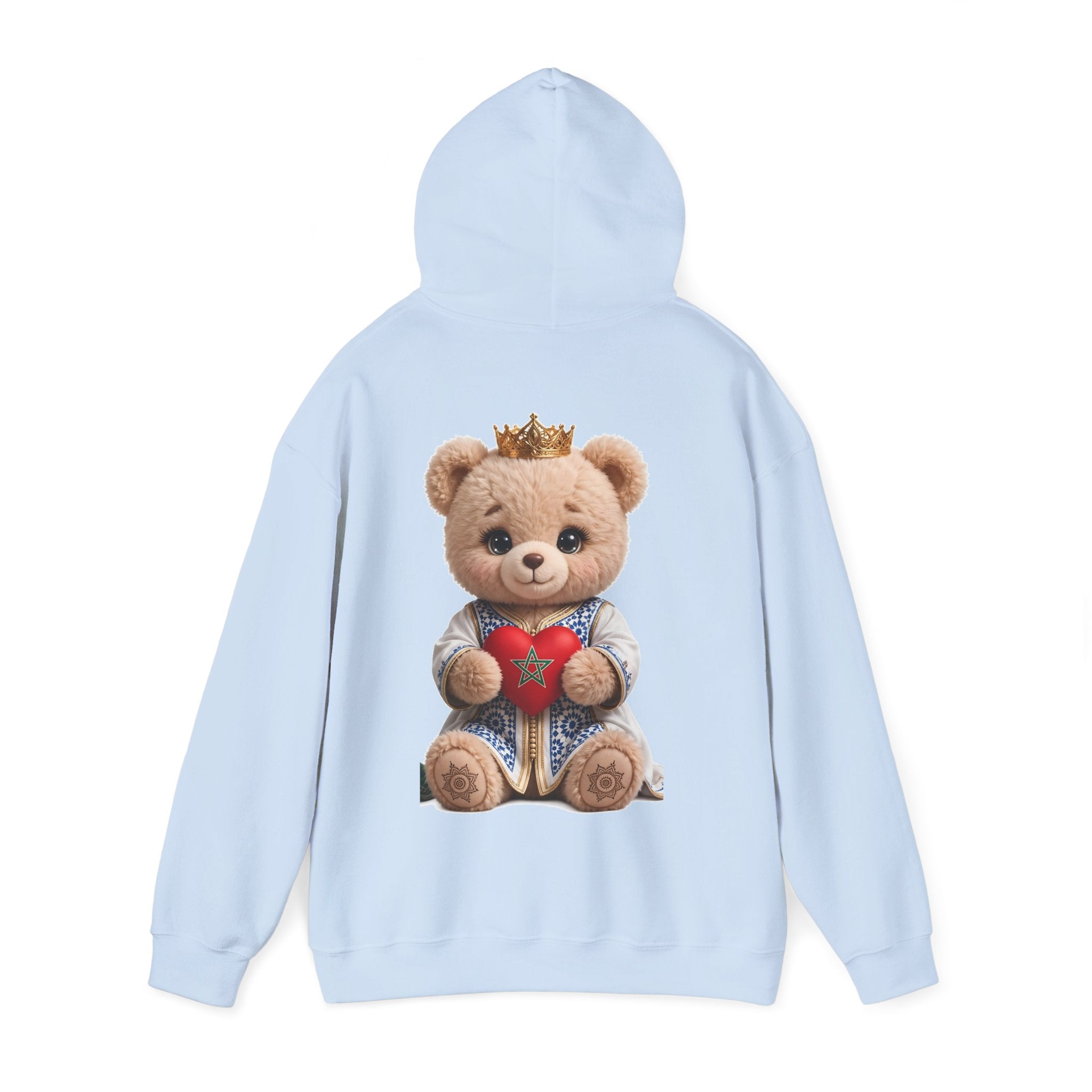 Teddy Bear Hoodie — Cute Crowned Bear Holding Heart Pullover - LUMÏA