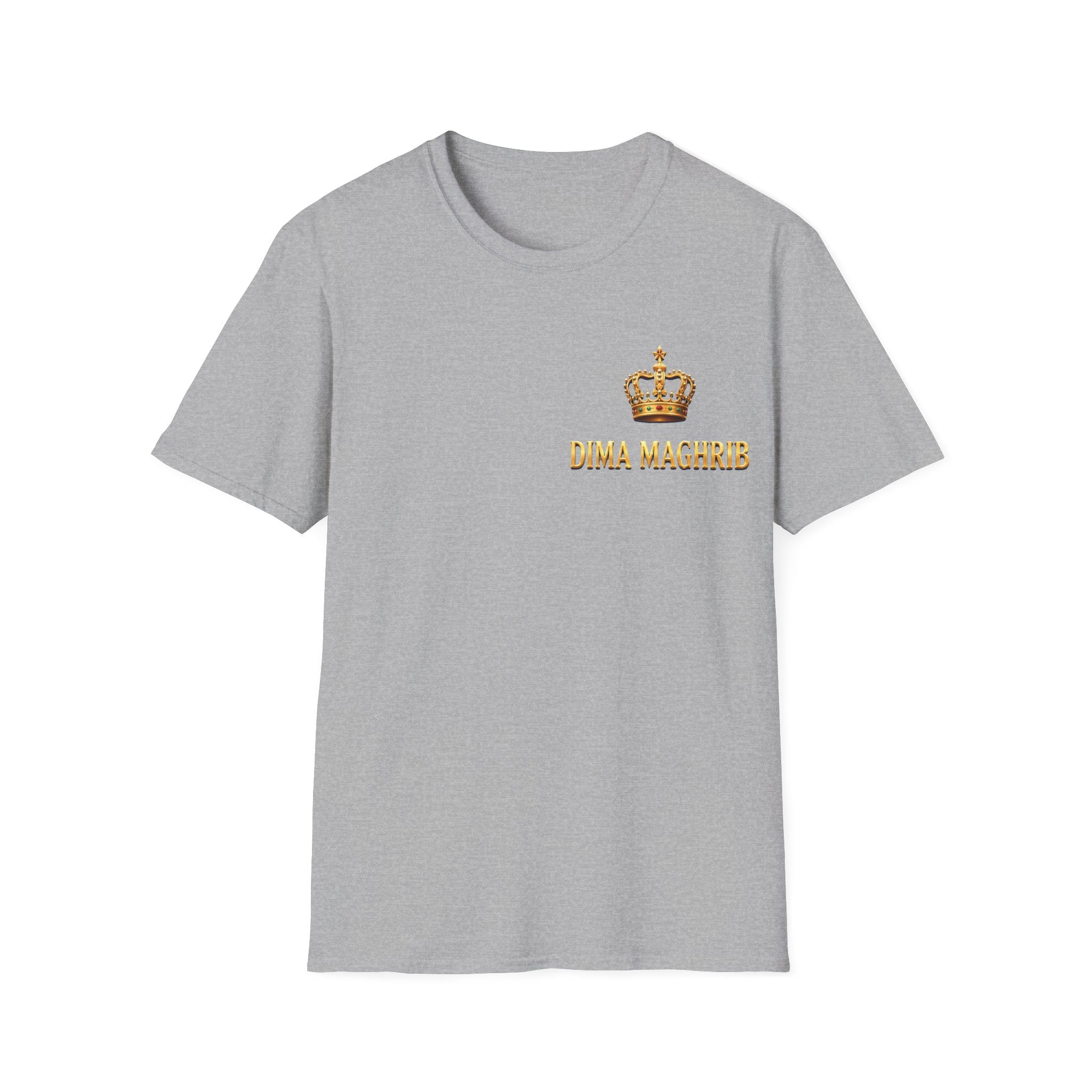 Crown Name T‑Shirt — "Dima Maghre" Embroidered Royal Chest Tee