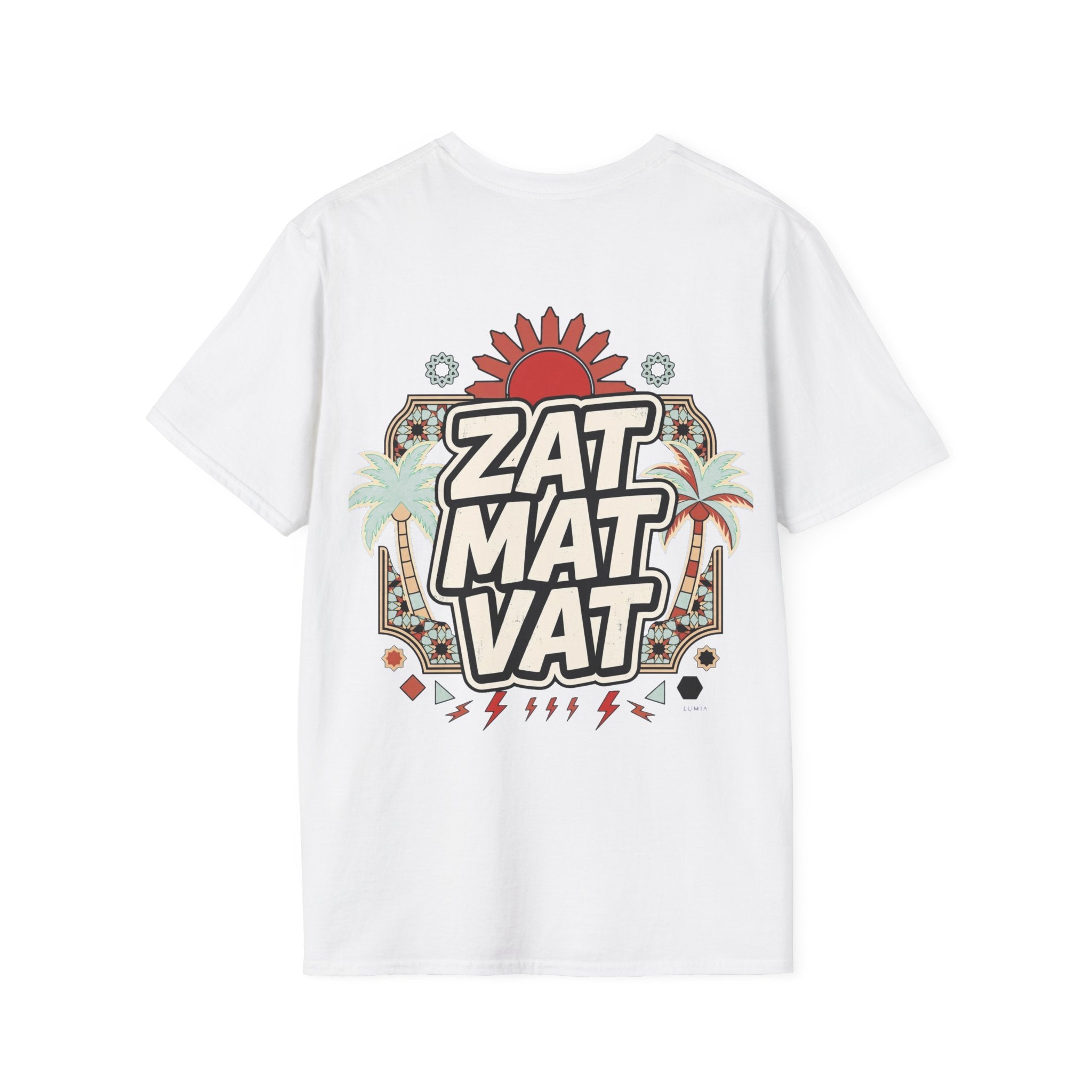 Zat Mat Vat Tropical Pop T-Shirt — Bright Hawaiian Graphic Tee