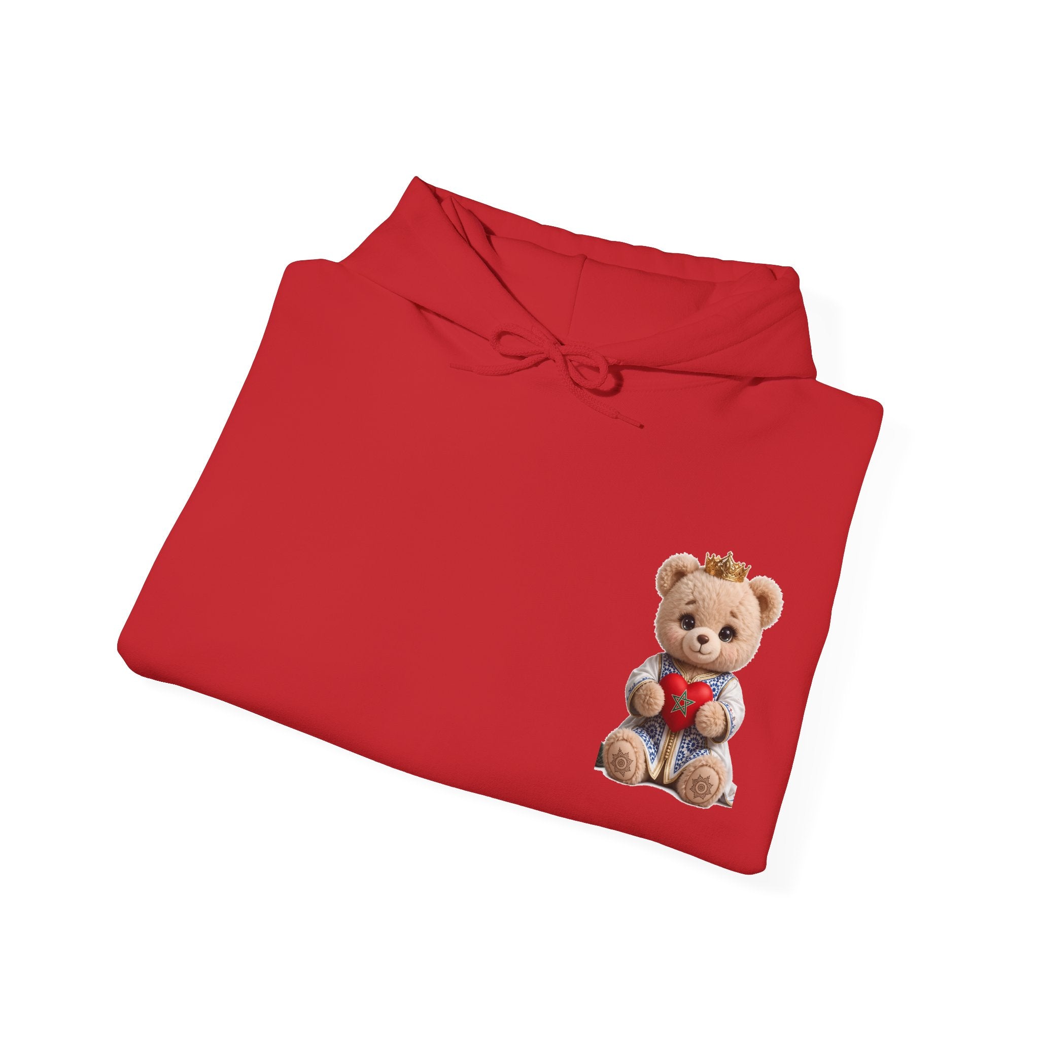 Teddy Bear Hoodie — Cute Crowned Bear Holding Heart Pullover - LUMÏA