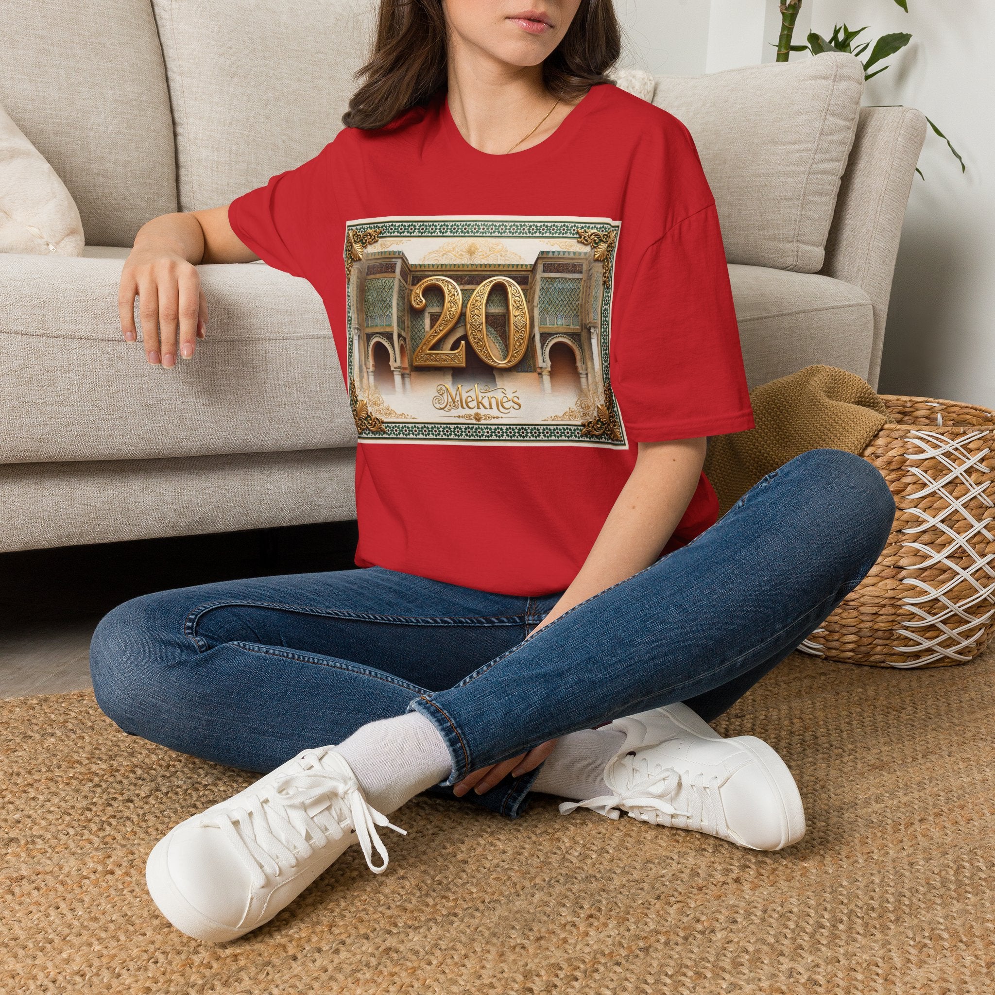 20th Birthday Moroccan Palace T-Shirt — Gold Zellige Anniversary Graphic Tee - LUMÏA