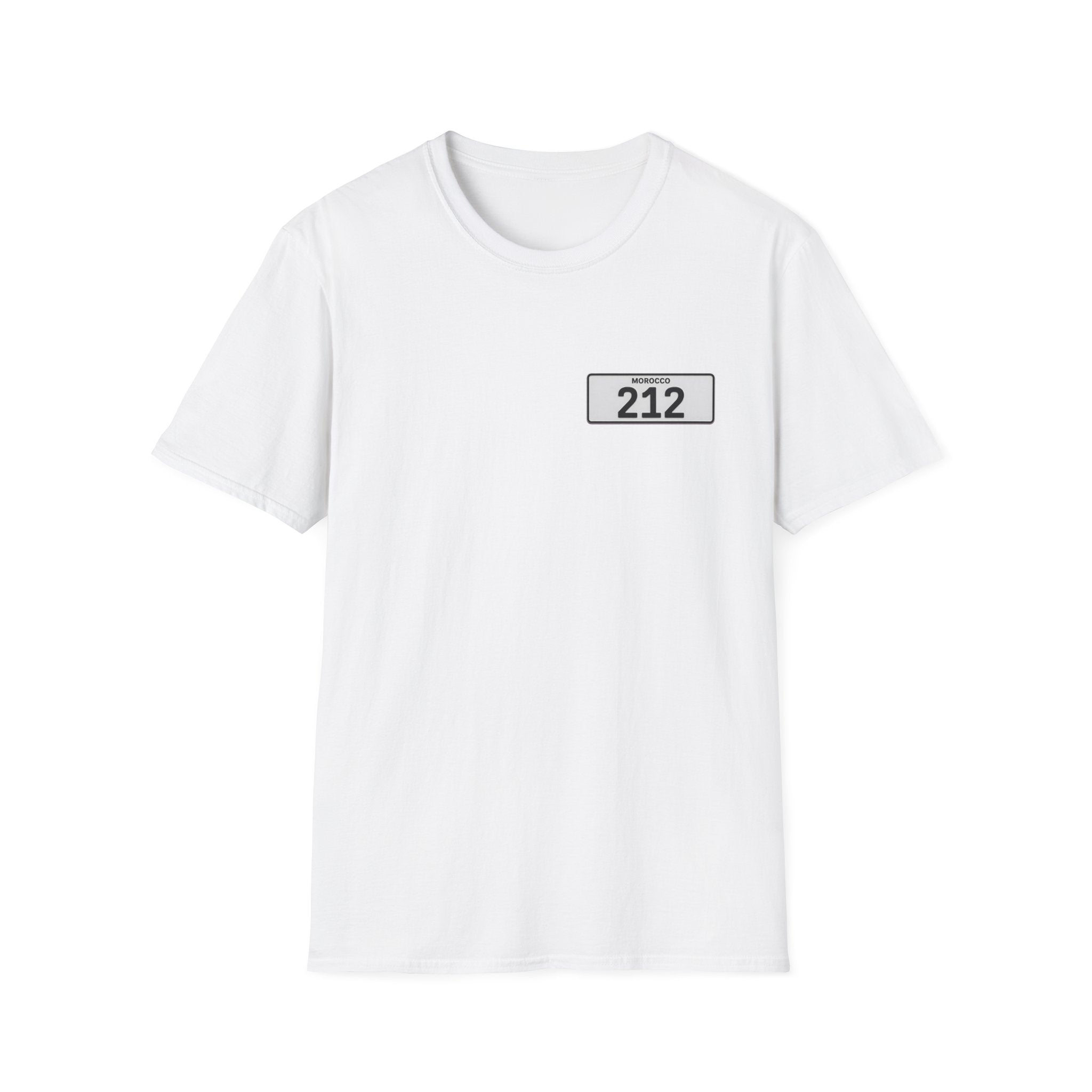 T-Shirt — Morocco 212 Minimal License Plate Design