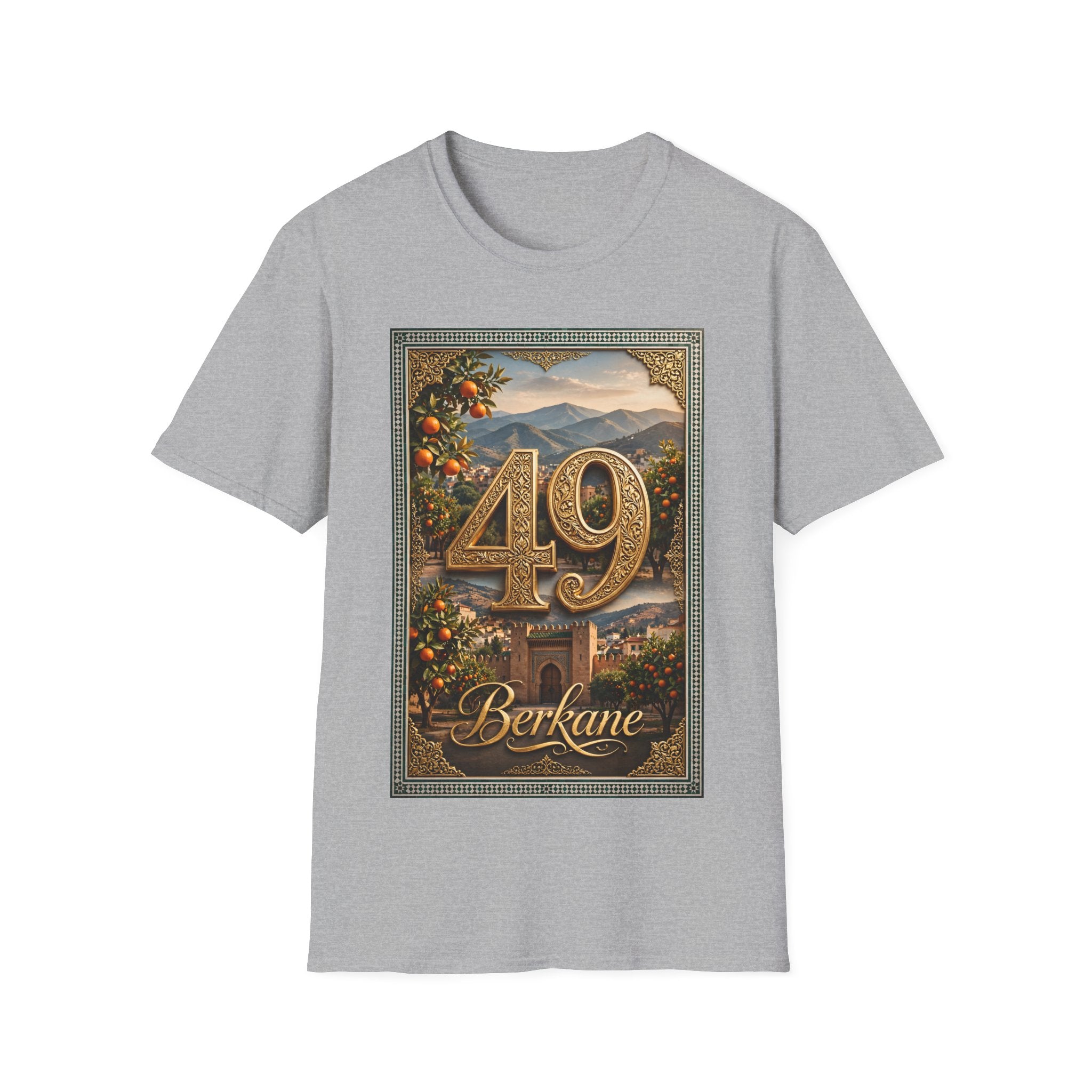 40/49 Birthday Vintage Landscape T‑Shirt — Personalized 'Berkane' Name Retro Number Tee