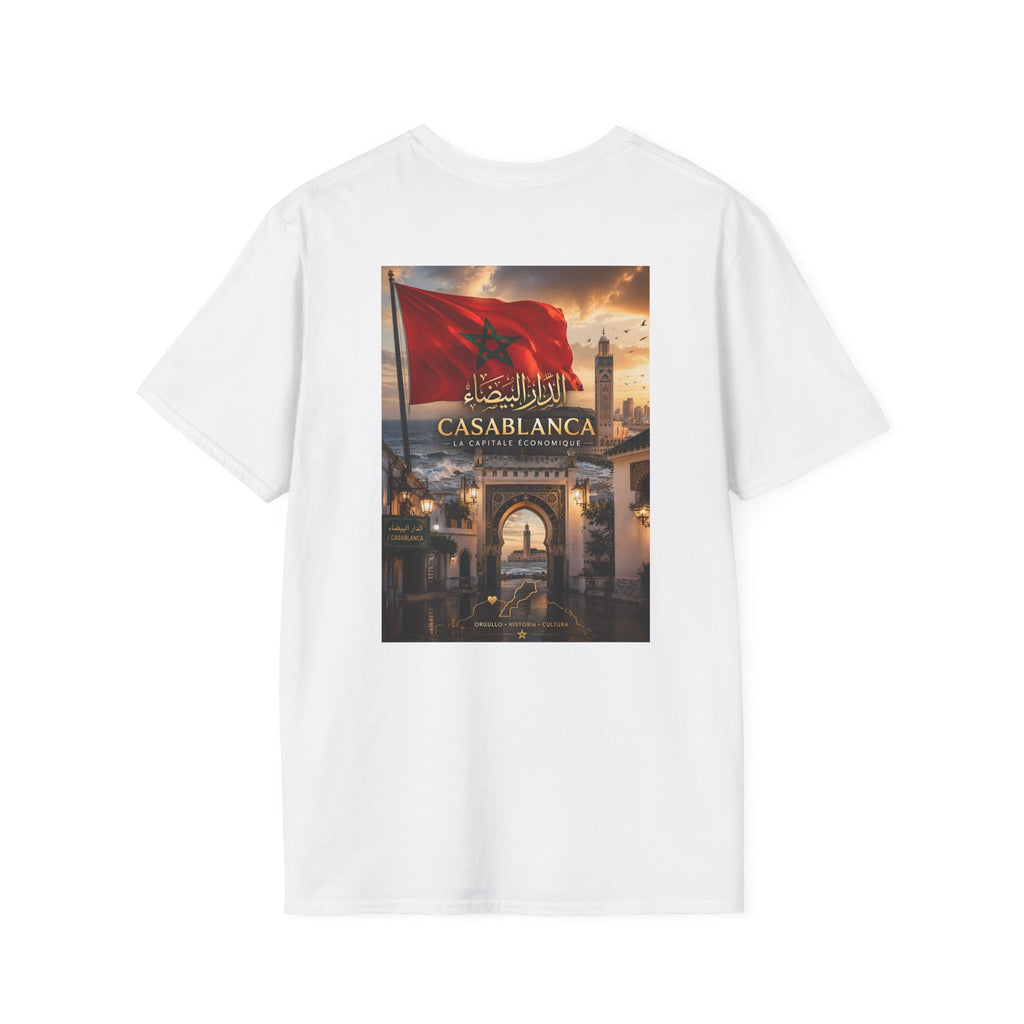Casablanca Moroccan Flag T‑Shirt — Scenic Cityscape Souvenir Tee - LUMÏA