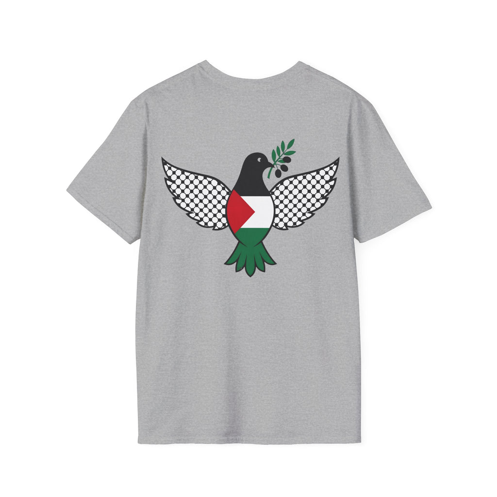 T-shirt Colombe Palestine, rameau d’olivier - LUMÏA
