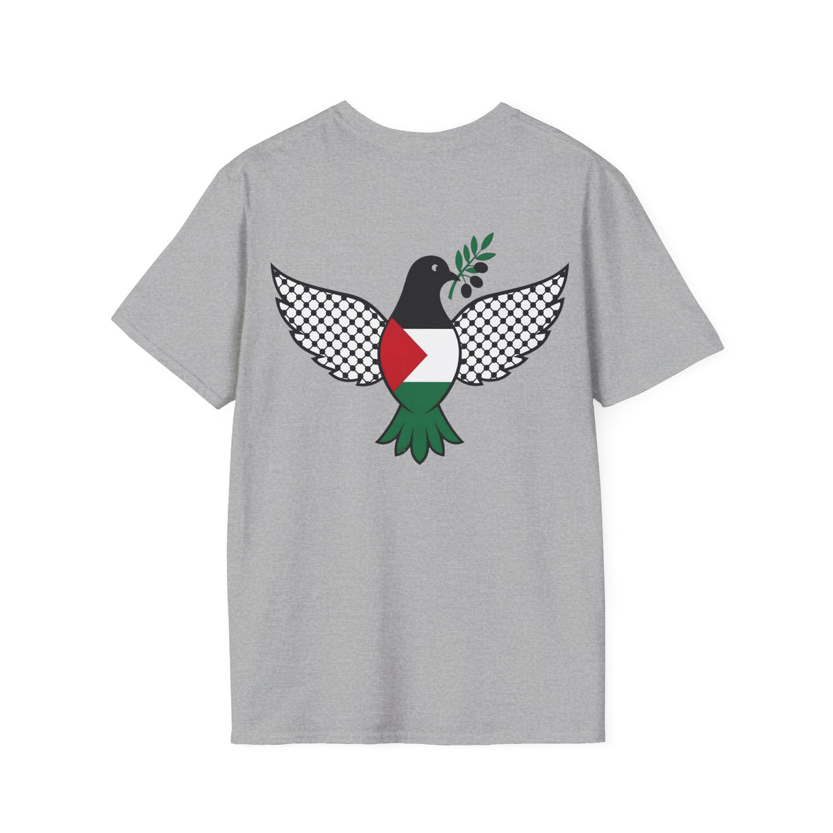 T-shirt Colombe Palestine, rameau d’olivier - LUMÏA