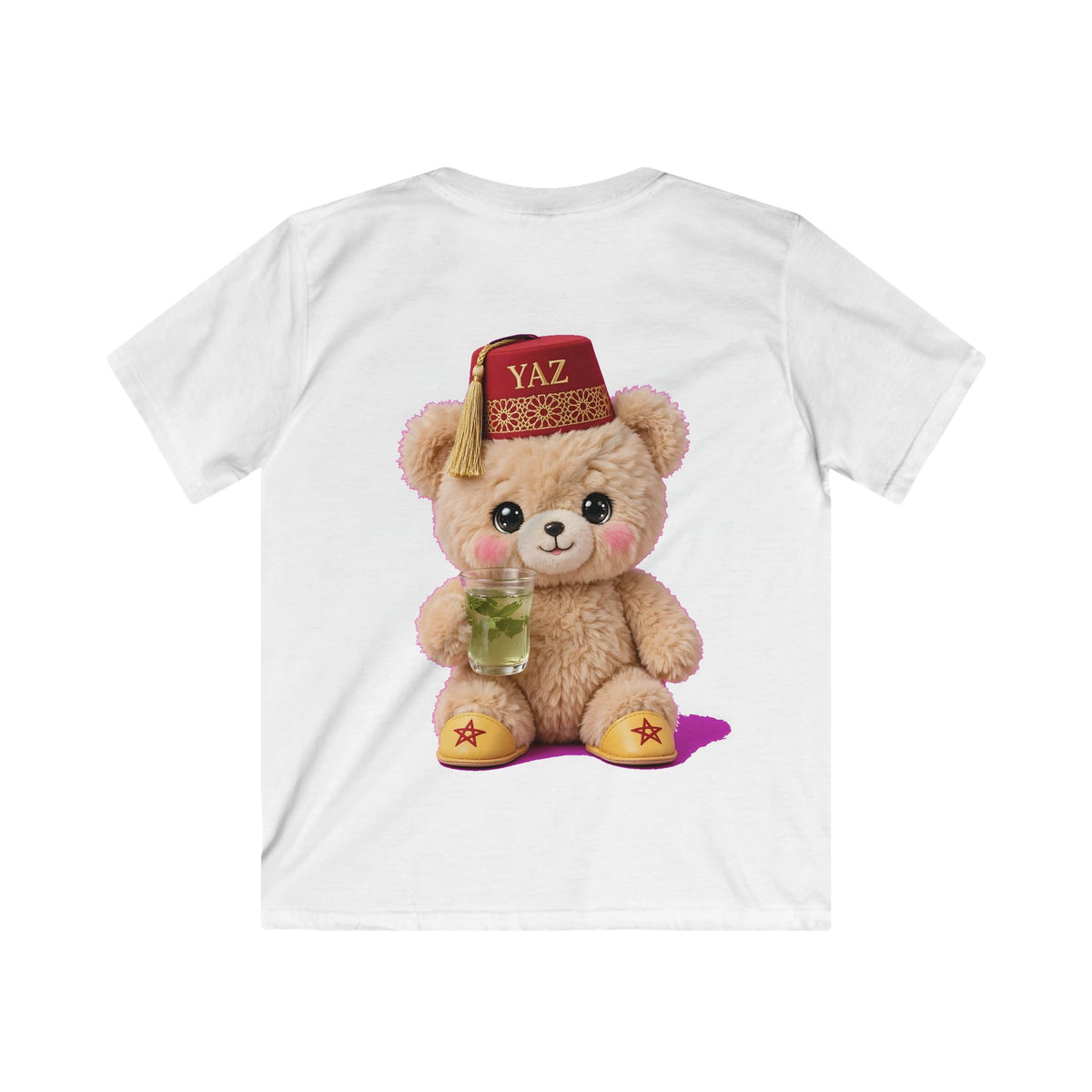T-shirt enfant ours au fez marocain