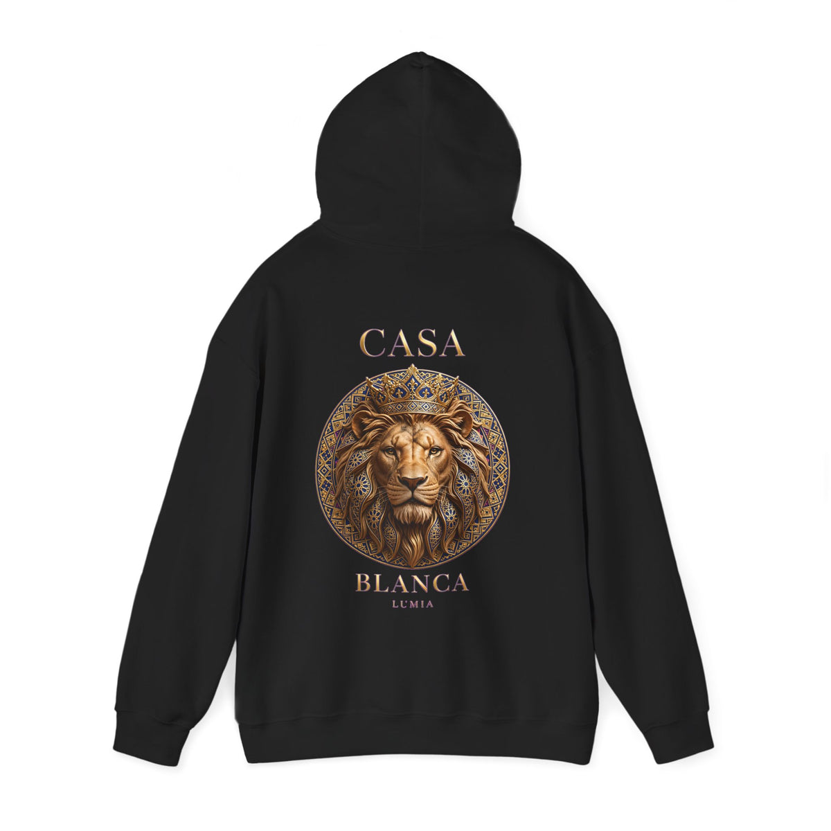 Sweat à capuche fabriqué au Maroc, lion Casa Blanca - LUMÏA