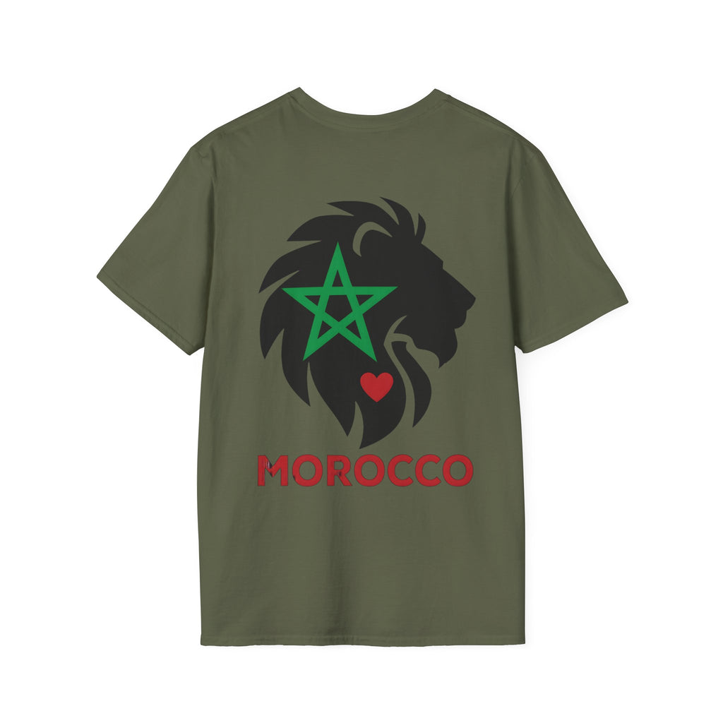 T-shirt Lion du Maroc – Étoile verte et cœur rouge - LUMÏA