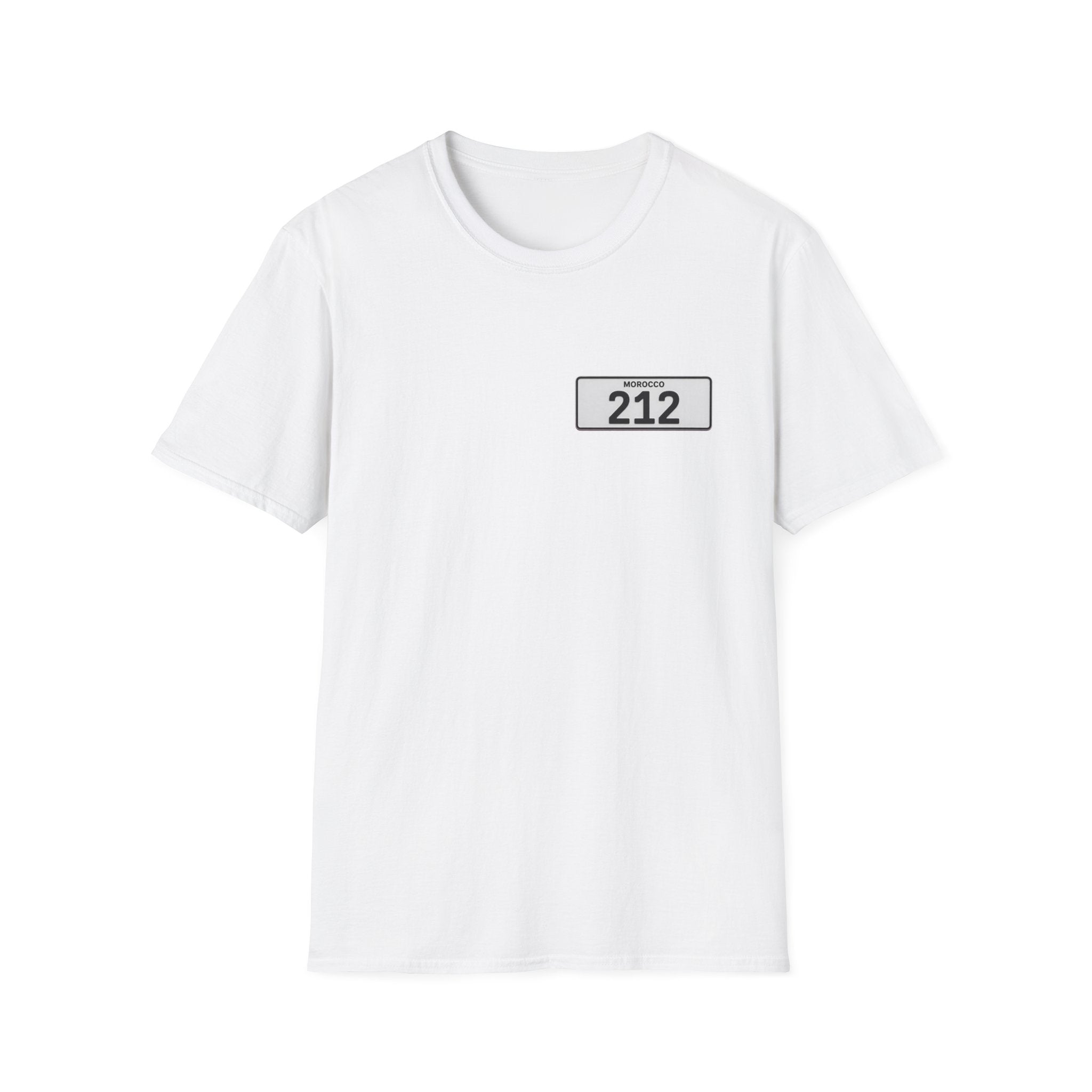 Morocco 212 License Plate T-Shirt — Minimal Vintage Auto Tee