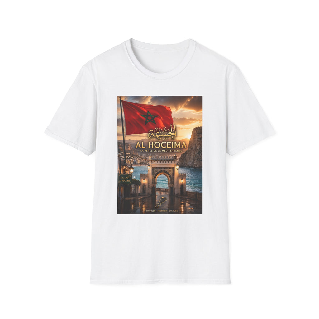 Al Hoceima Morocco Flag T-Shirt — Cityscape Sunset Travel Tee