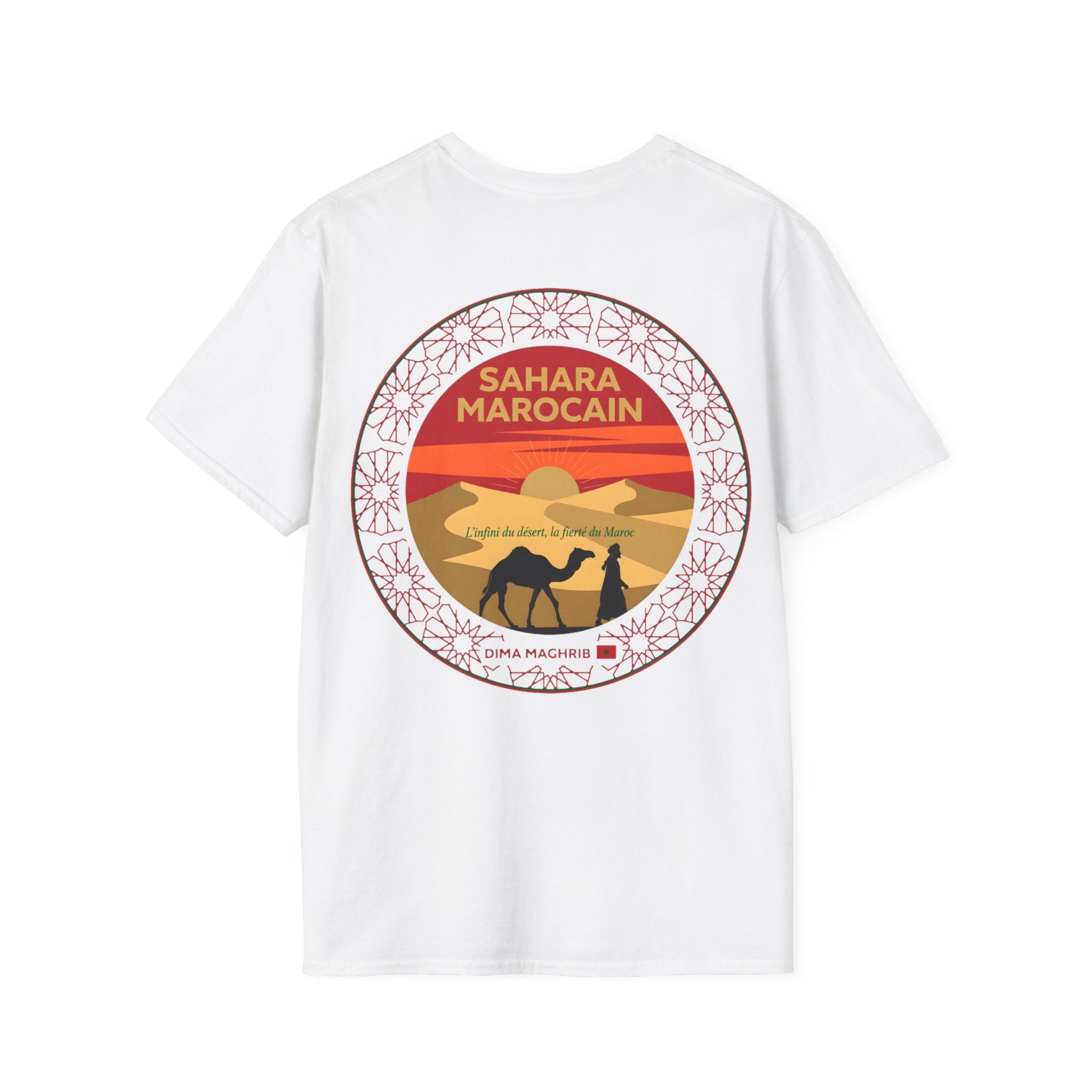 Sahara Morocco Sunset T-Shirt — Desert Camel Graphic Tee - LUMÏA