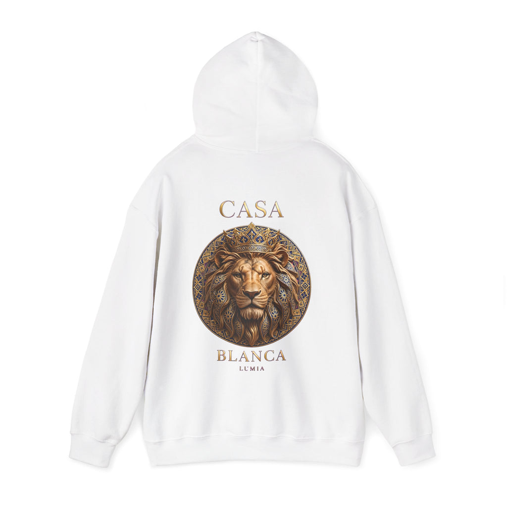 Sweat à capuche fabriqué au Maroc, lion Casa Blanca - LUMÏA
