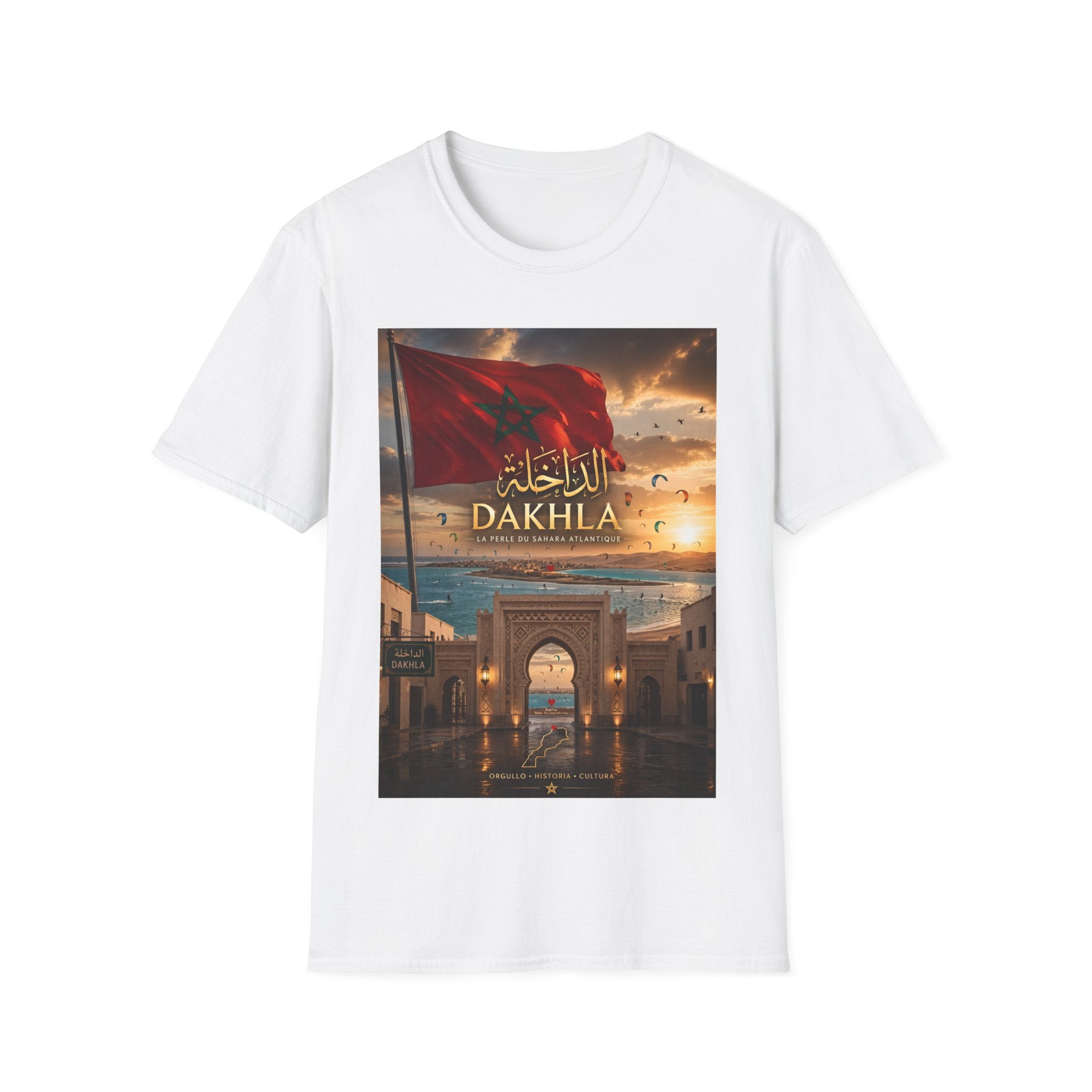Dakhla Flag T-Shirt — Moroccan Dakhla Scenic Graphic Tee