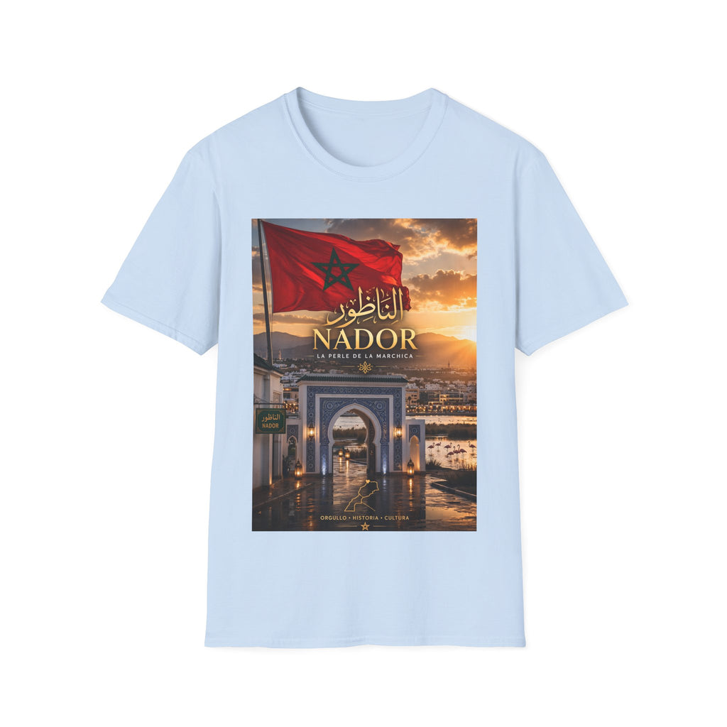 Nador Morocco Flag Sunset T-Shirt — La Perle de la Marchica Souvenir