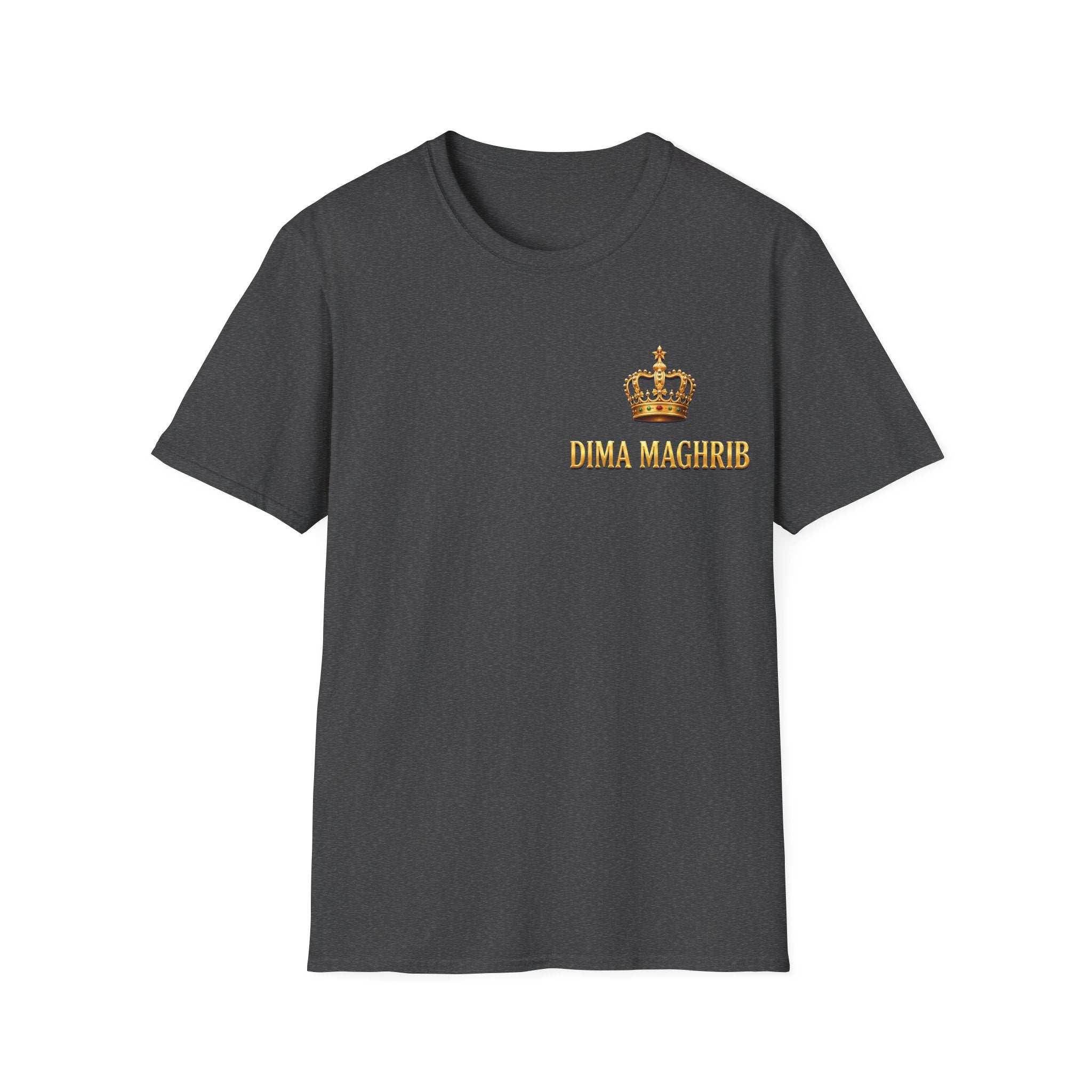 Crown Name T‑Shirt — "Dima Maghre" Embroidered Royal Chest Tee
