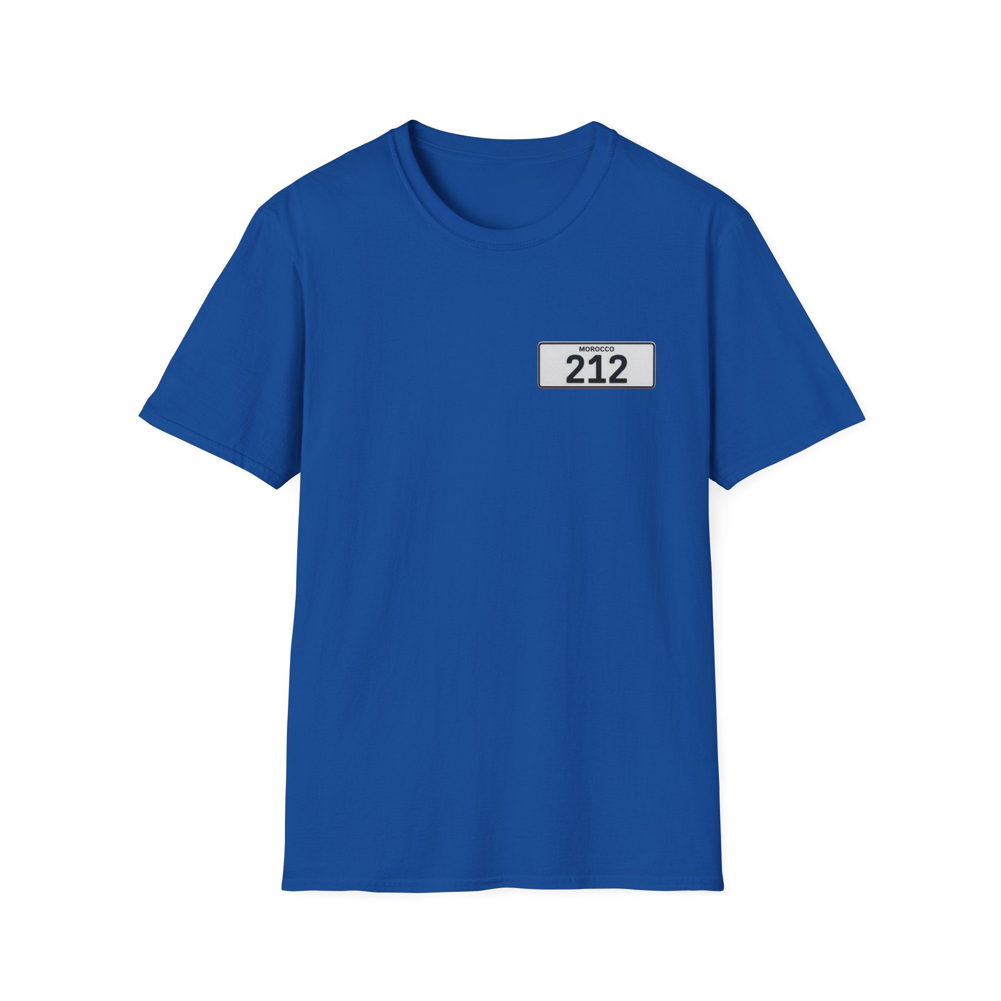 T-Shirt — Morocco 212 Minimal License Plate Design