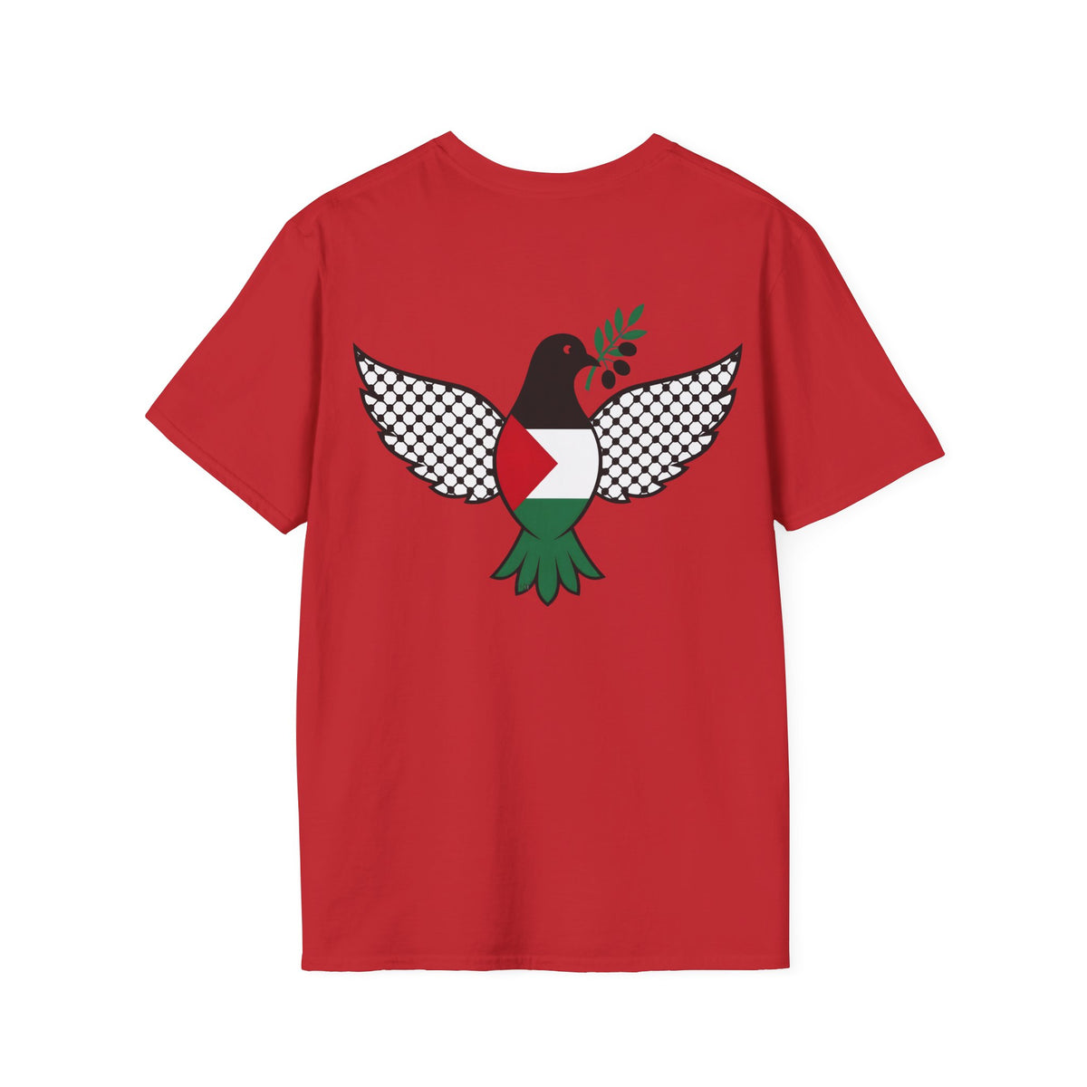 T-shirt Colombe Palestine, rameau d’olivier - LUMÏA
