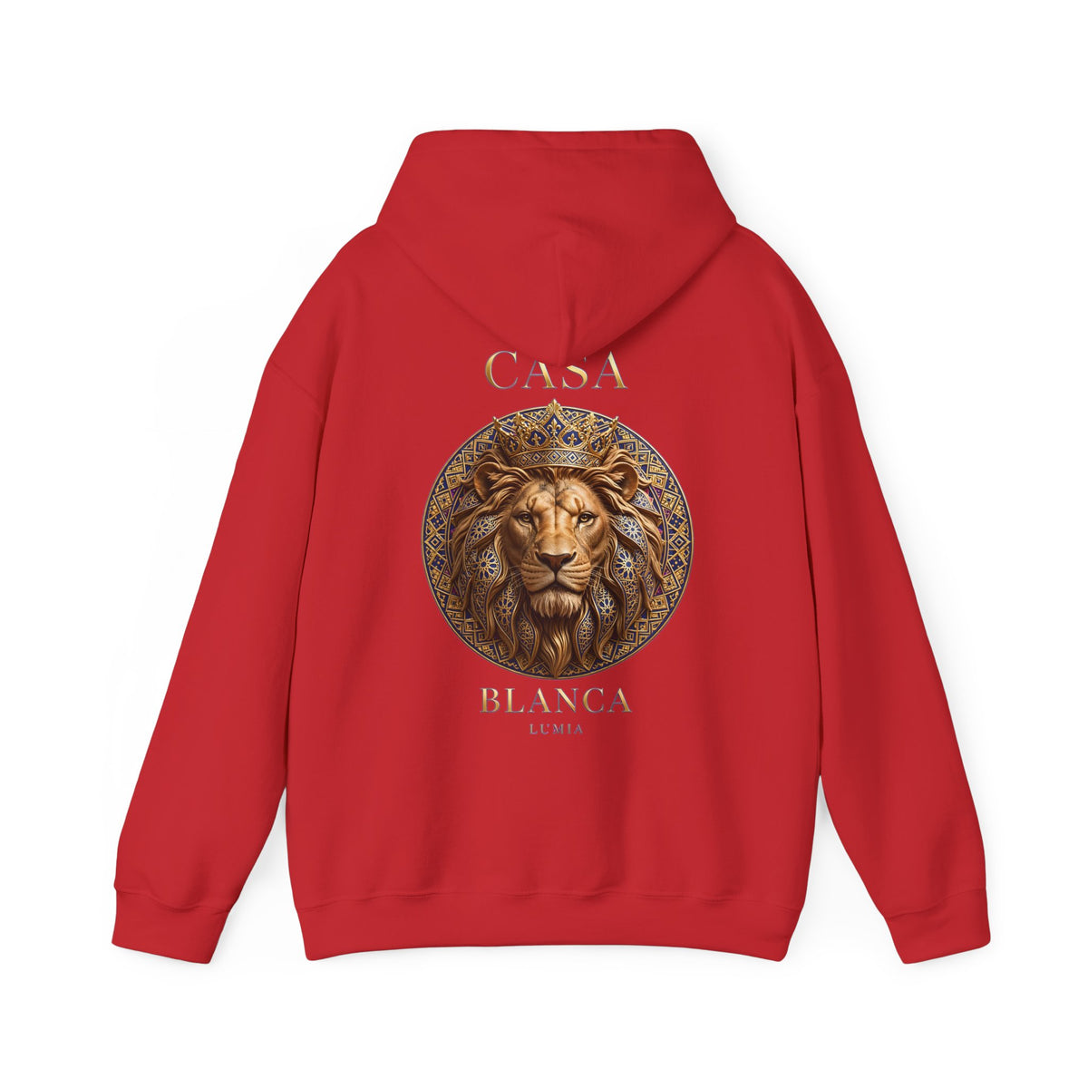 Sweat à capuche fabriqué au Maroc, lion Casa Blanca - LUMÏA