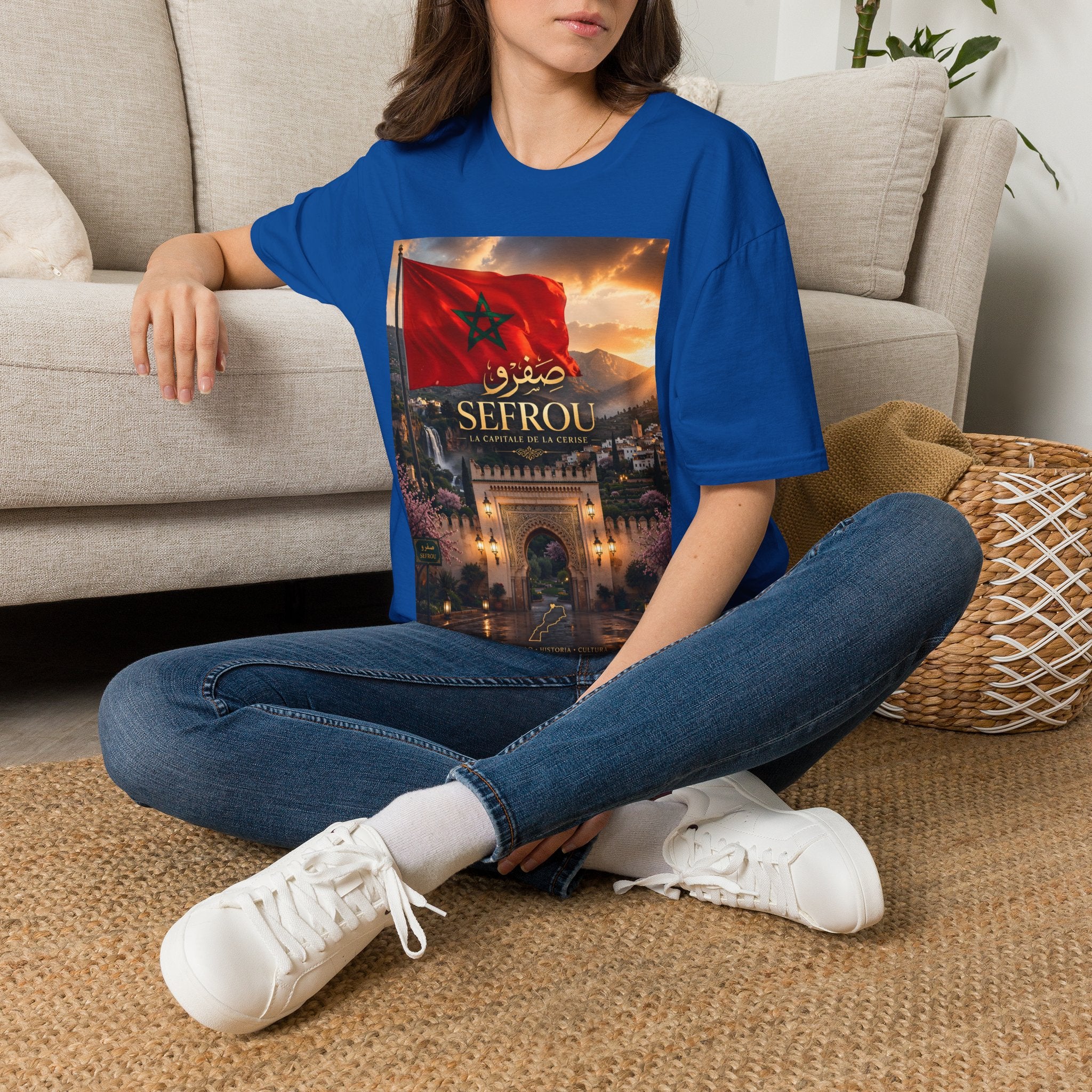 Sefrou Flag T-Shirt — Moroccan City Pride Tee