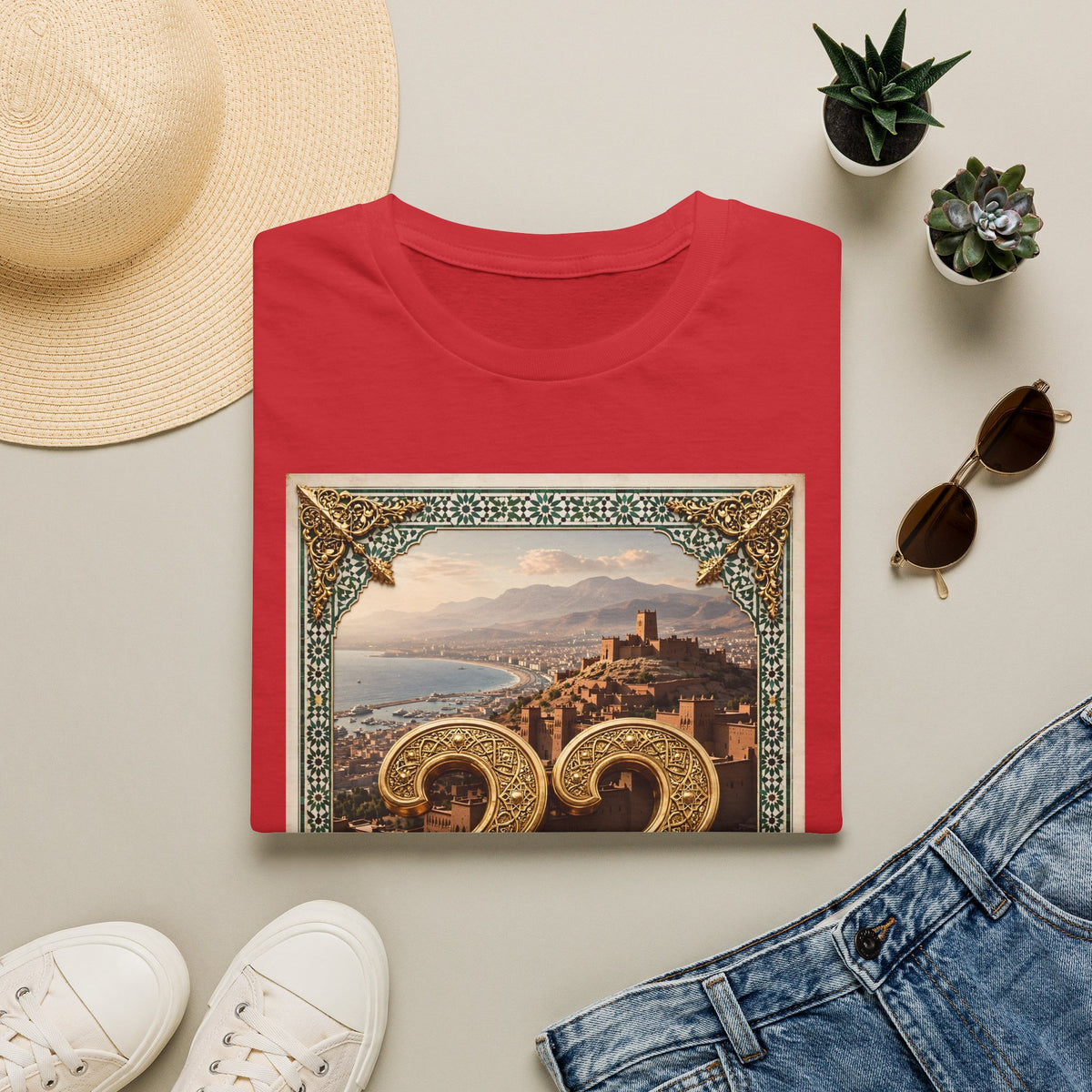 Moroccan Agadir 33 Vintage Poster T-Shirt - LUMÏA
