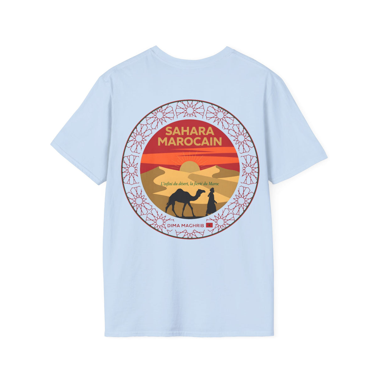 Sahara Morocco Sunset T-Shirt — Desert Camel Graphic Tee - LUMÏA