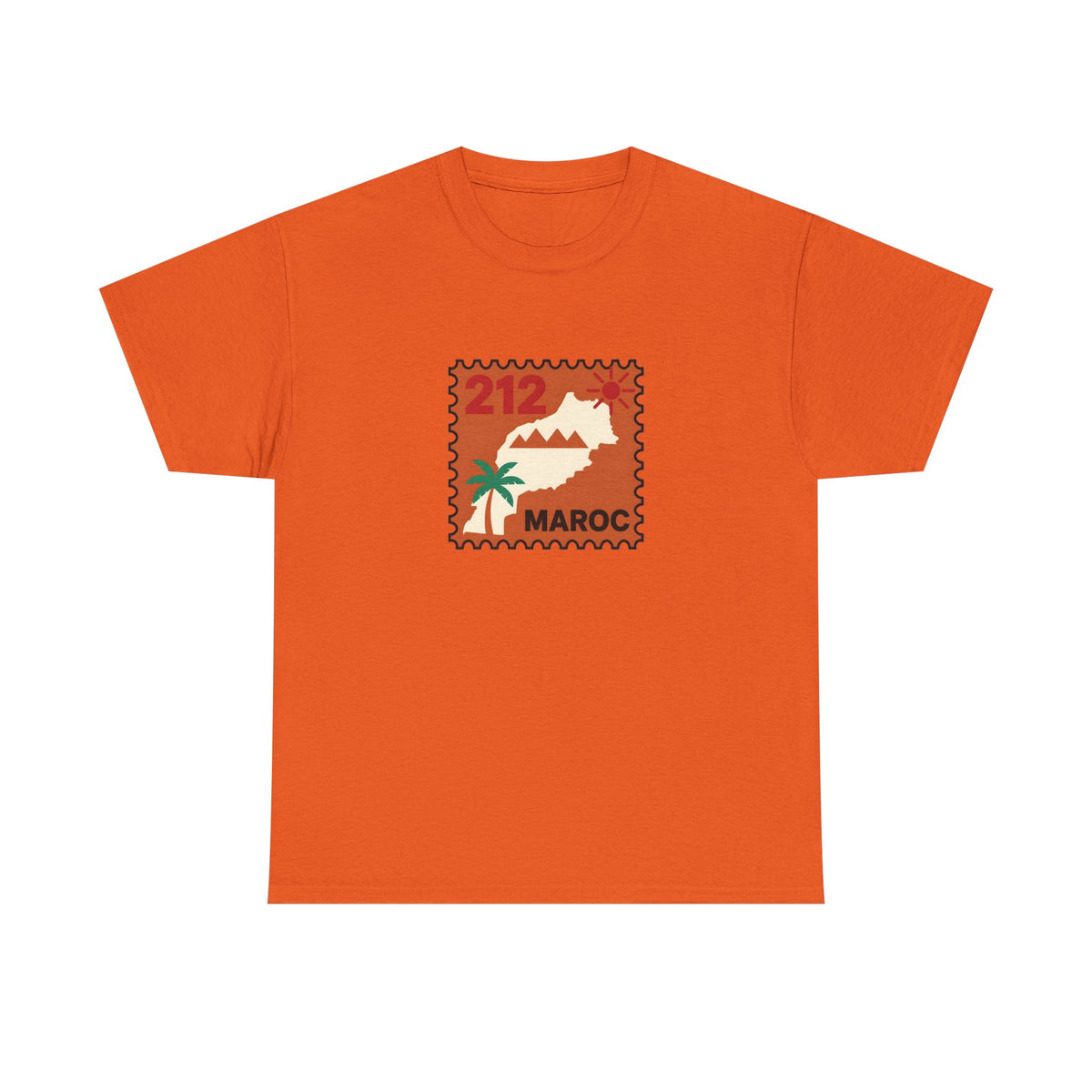 T-shirt Timbre Maroc 212 — Style voyage vintage - LUMÏA
