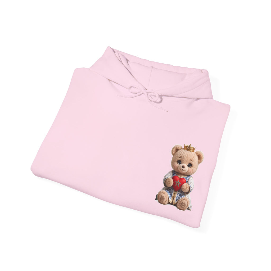 Teddy Bear Hoodie — Cute Crowned Bear Holding Heart Pullover - LUMÏA