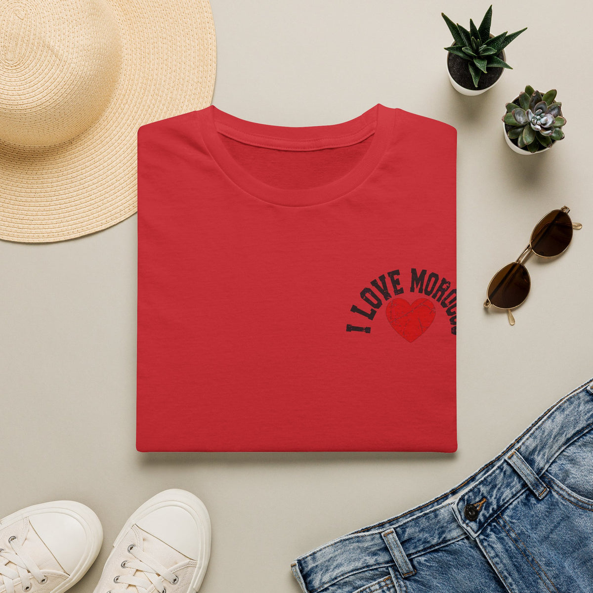 I Love Morocco Heart T-Shirt — Casual Travel Souvenir Tee - LUMÏA