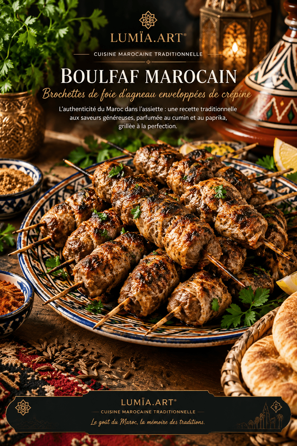 Boulfaf marocain – Fiche recette PDF | LUMÏA.ART - LUMÏA