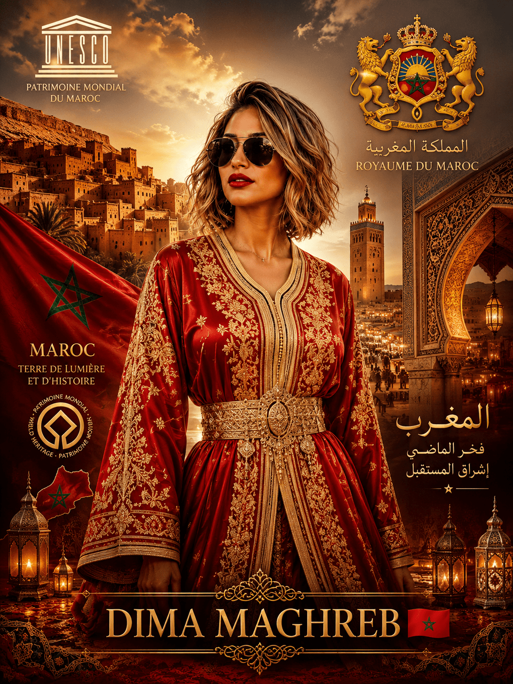 Portrait de Femme Marocaine en Caftan — Art IA LUMÏA - LUMÏA