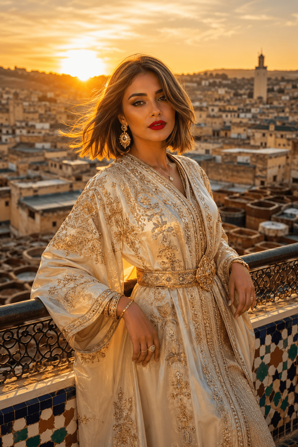 Portrait de Femme Marocaine en Caftan — Art IA LUMÏA - LUMÏA