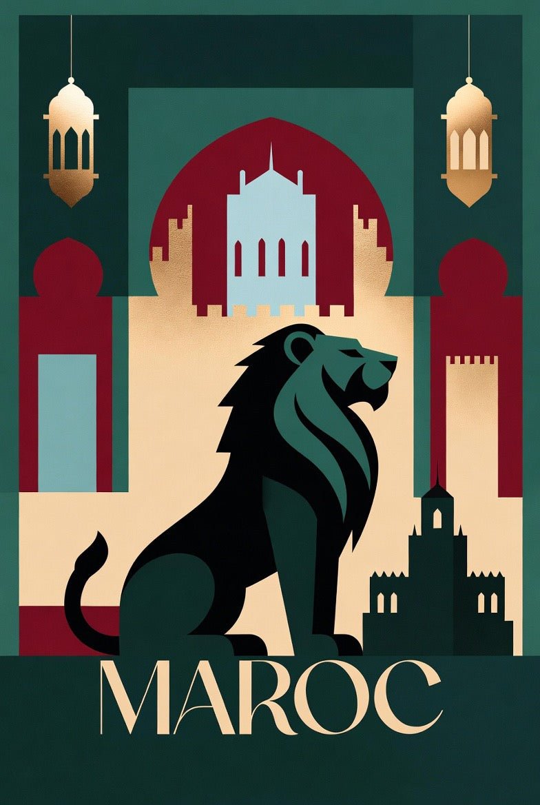 Riad Doré — Art Digital Marocain Haute Résolution - LUMÏA