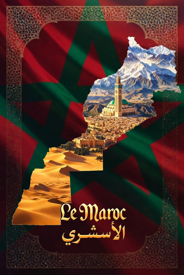 Riad Doré — Art Digital Marocain Haute Résolution - LUMÏA