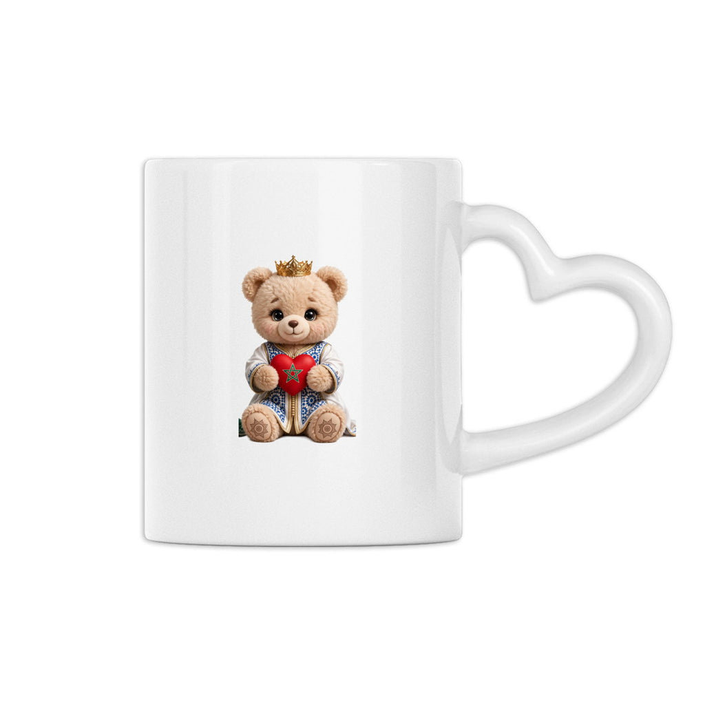 Mug Anse Cœur – Ourson Couronné Style Marocain | LUMÏA - LUMÏA